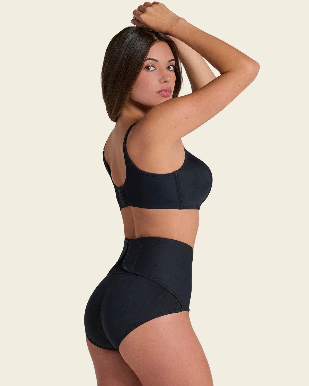 3-pack Firm Compression Postpartum Panties With Adjustable Belly Wrap