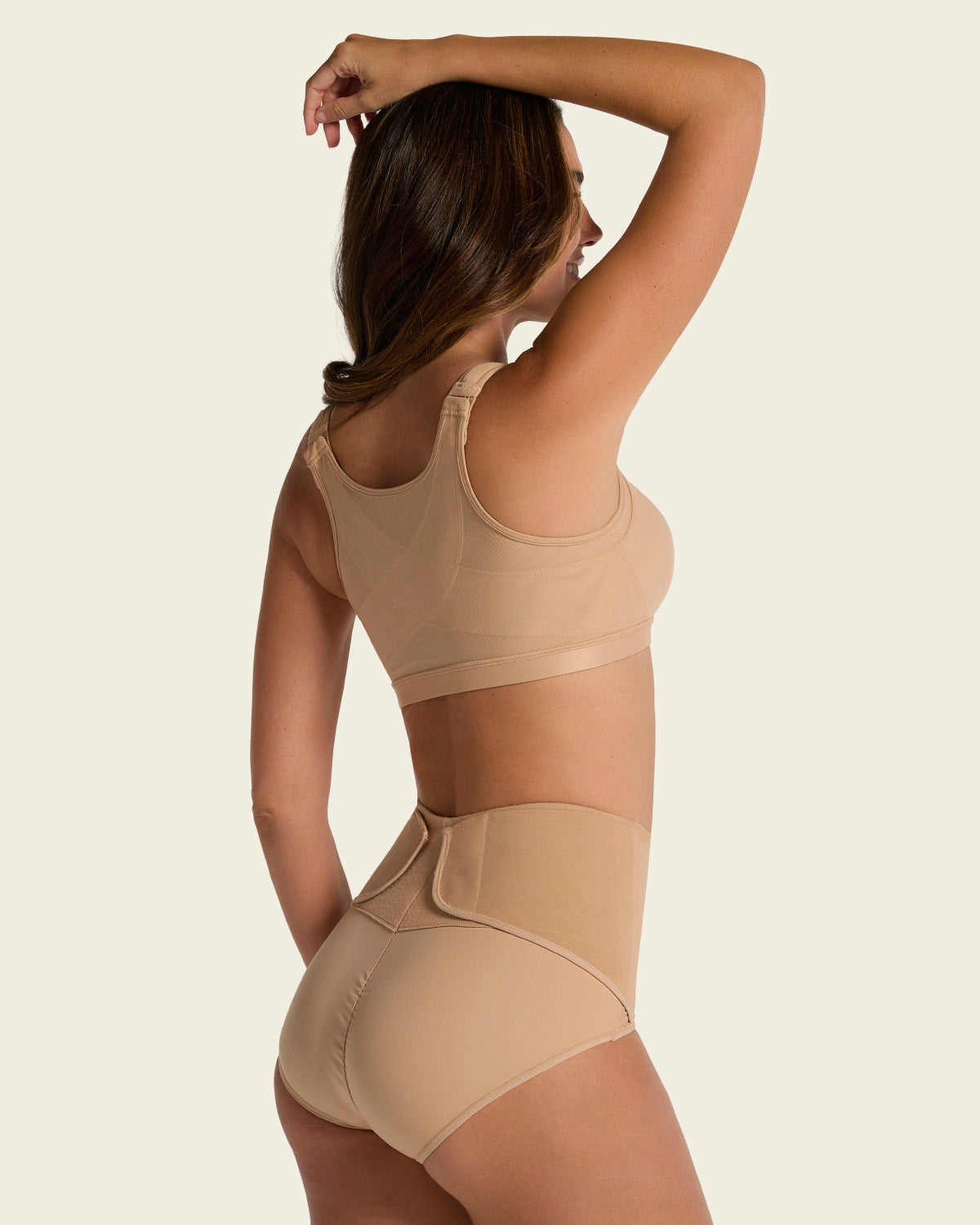 3-pack Firm Compression Postpartum Panties With Adjustable Belly Wrap