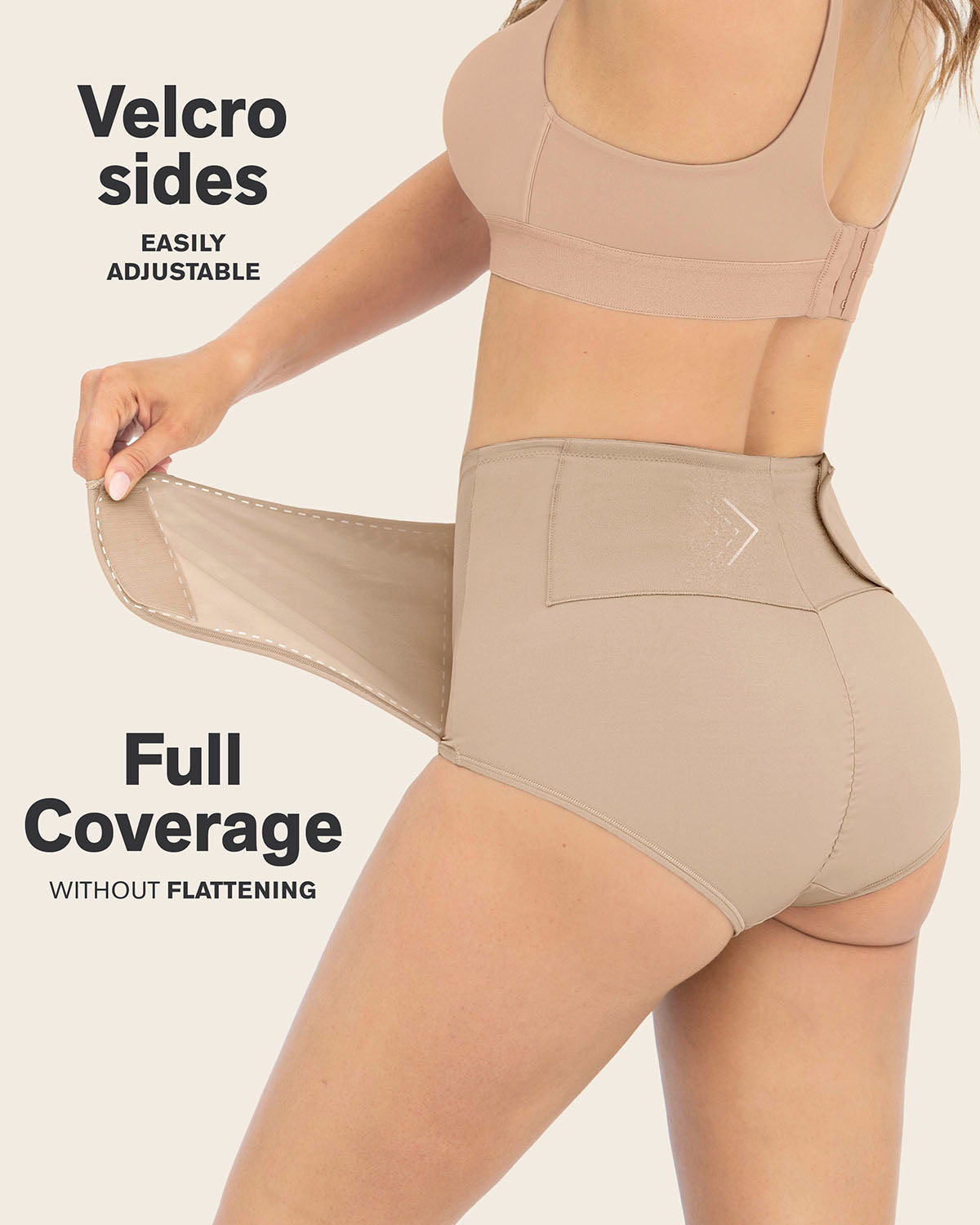 Firm Compression Postpartum Panty With Adjustable Belly Wrap