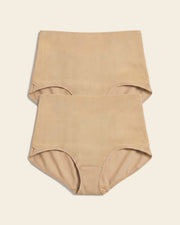 2-pack Firm Compression Postpartum Panties With Adjustable Belly Wrap