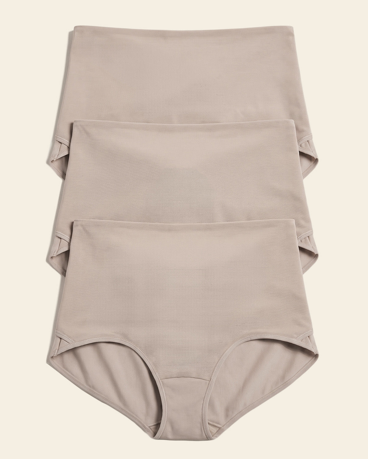 3-pack Firm Compression Postpartum Panties With Adjustable Belly Wrap
