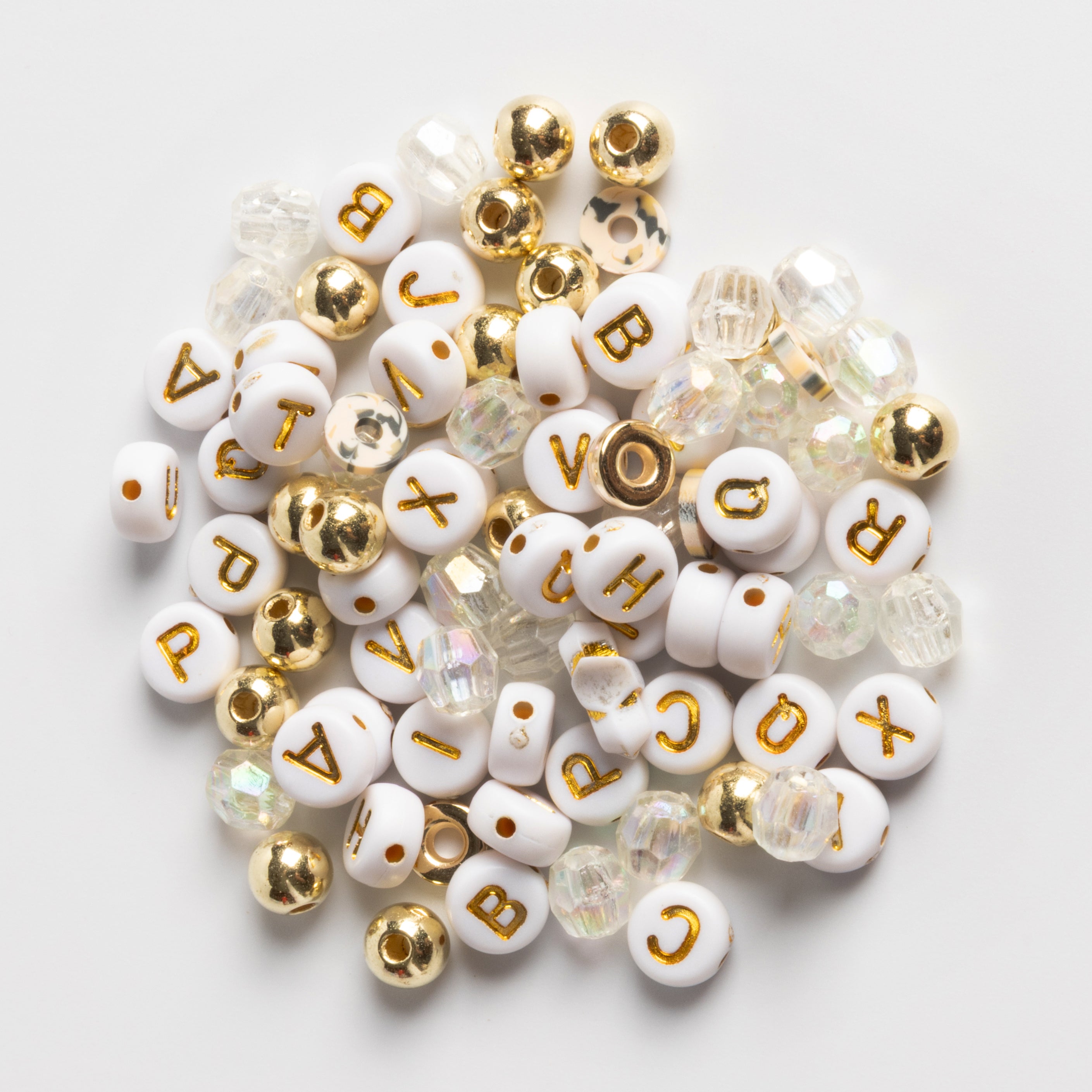 Fierce With Gold Matchstick Charm & Gold And Crystal Beads Diy Jar