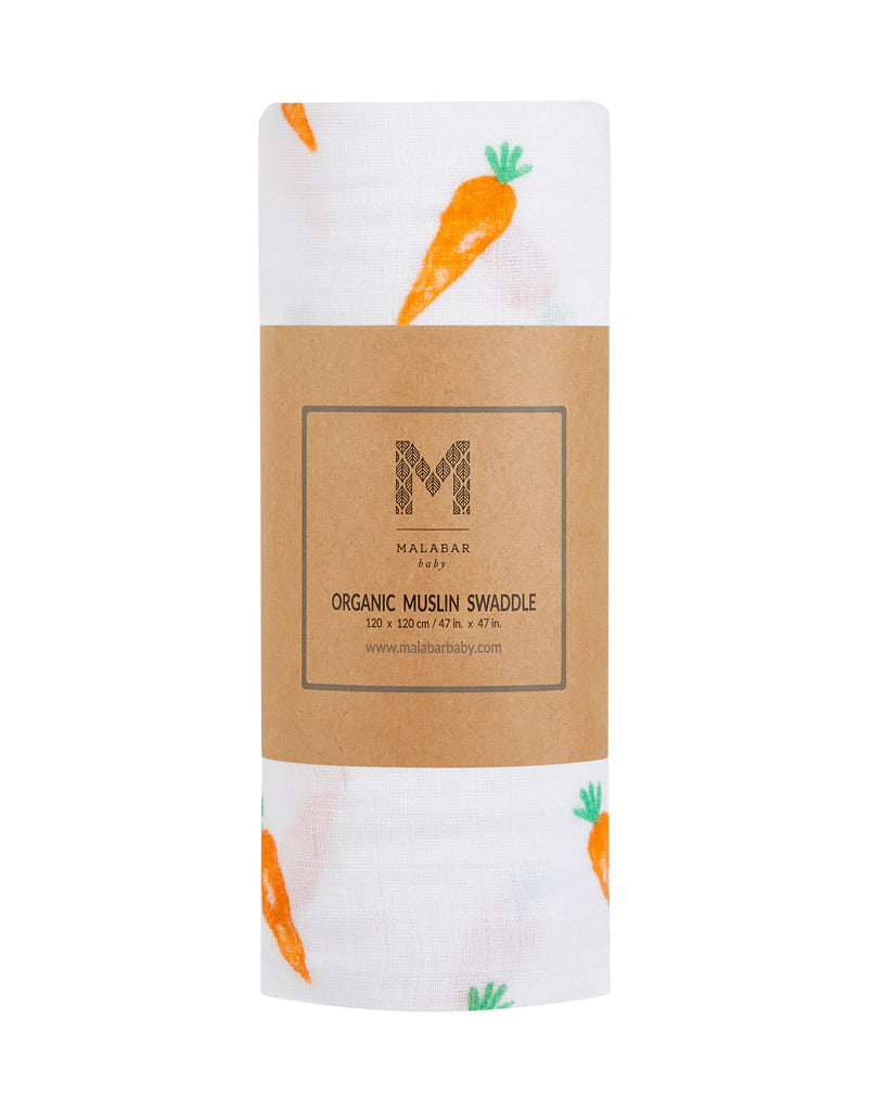 ORGANIC SWADDLE - CARROT