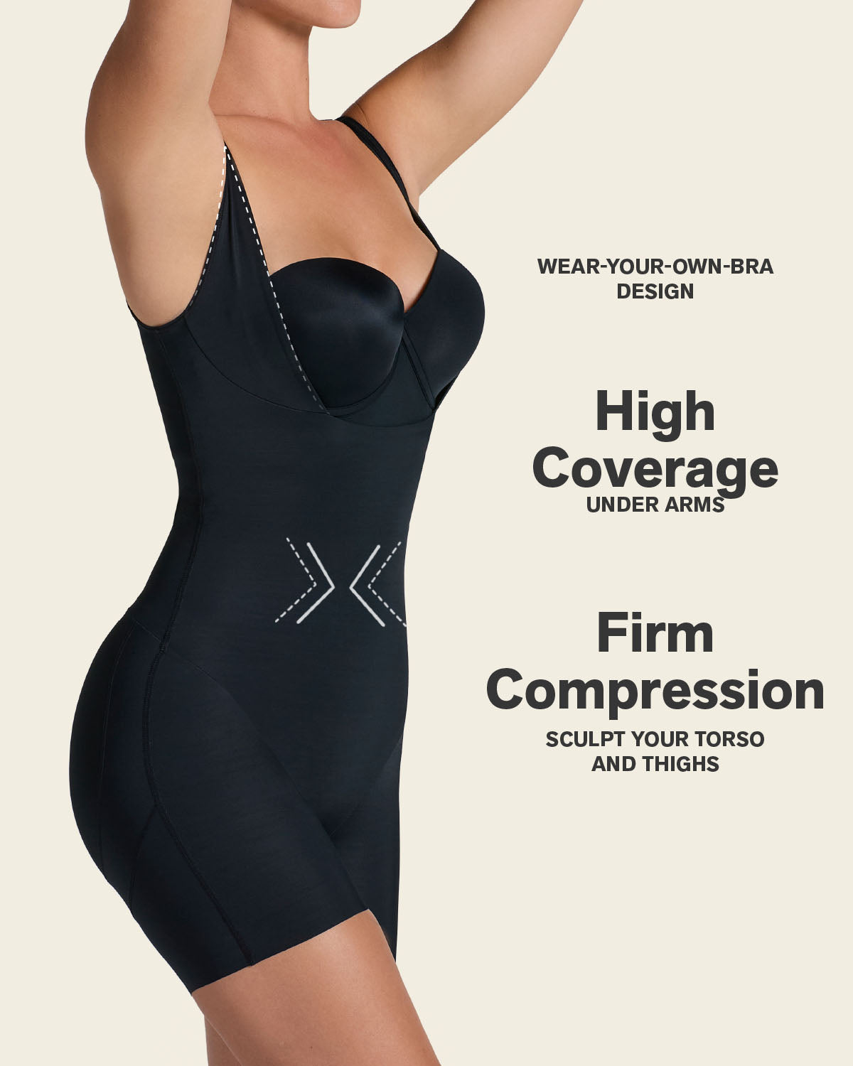 Step-in Body Shaper With Butt-lifting Short Bottom