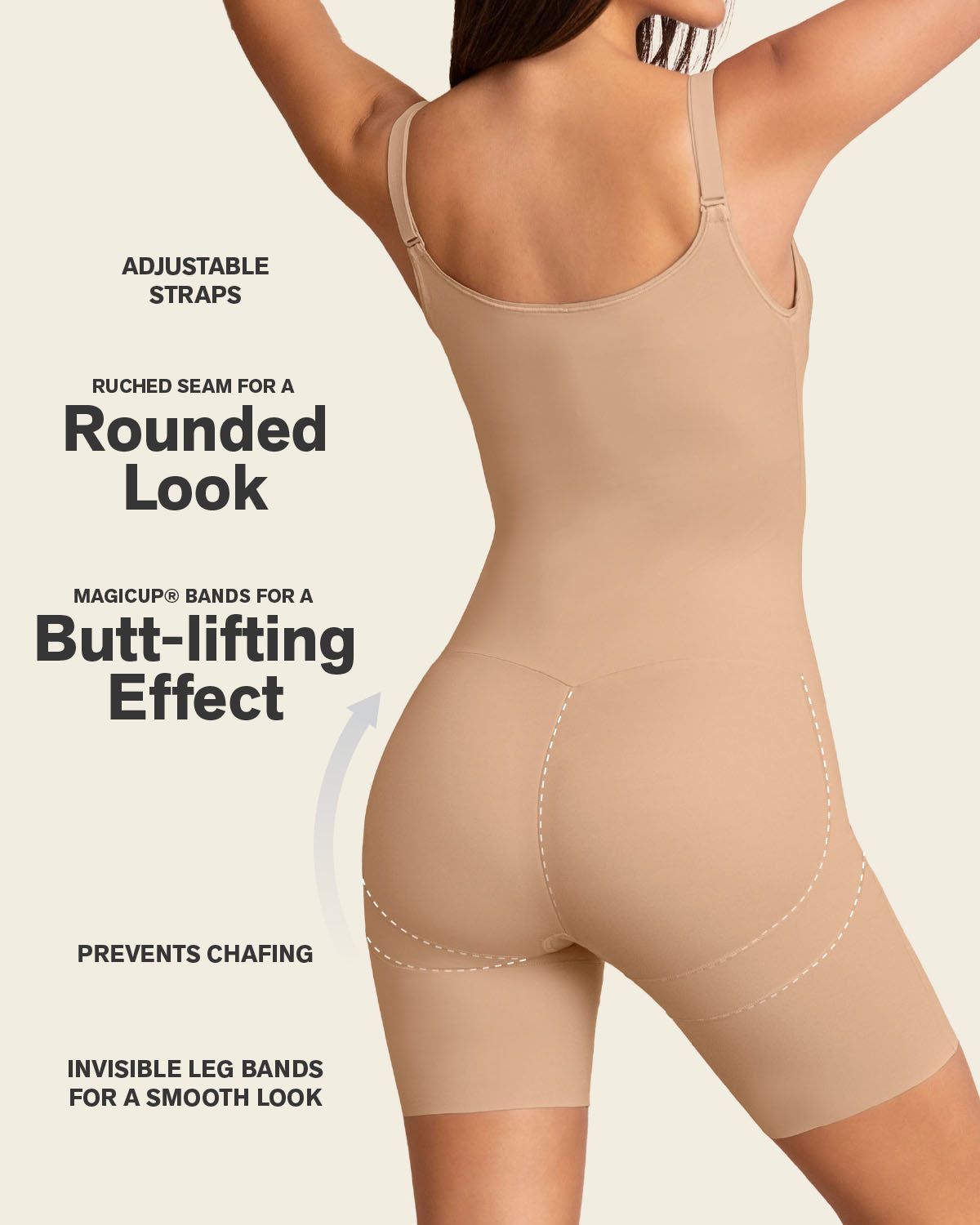 Step-in Body Shaper With Butt-lifting Short Bottom