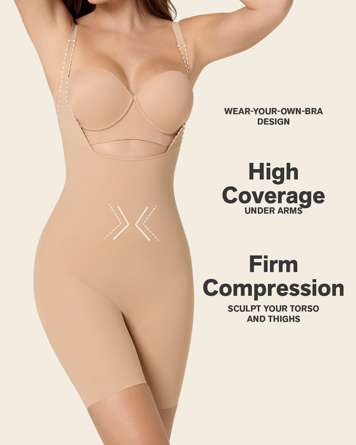 Step-in Body Shaper With Butt-lifting Short Bottom