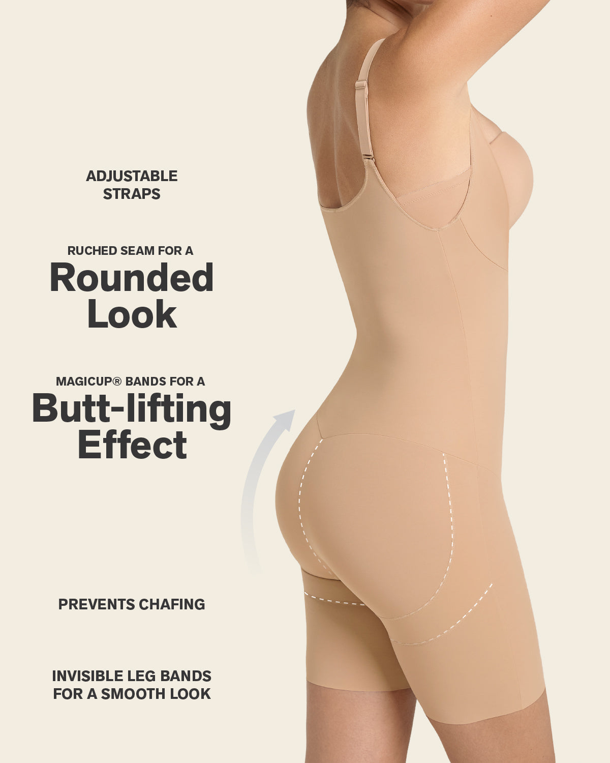 Step-in Body Shaper With Butt-lifting Short Bottom