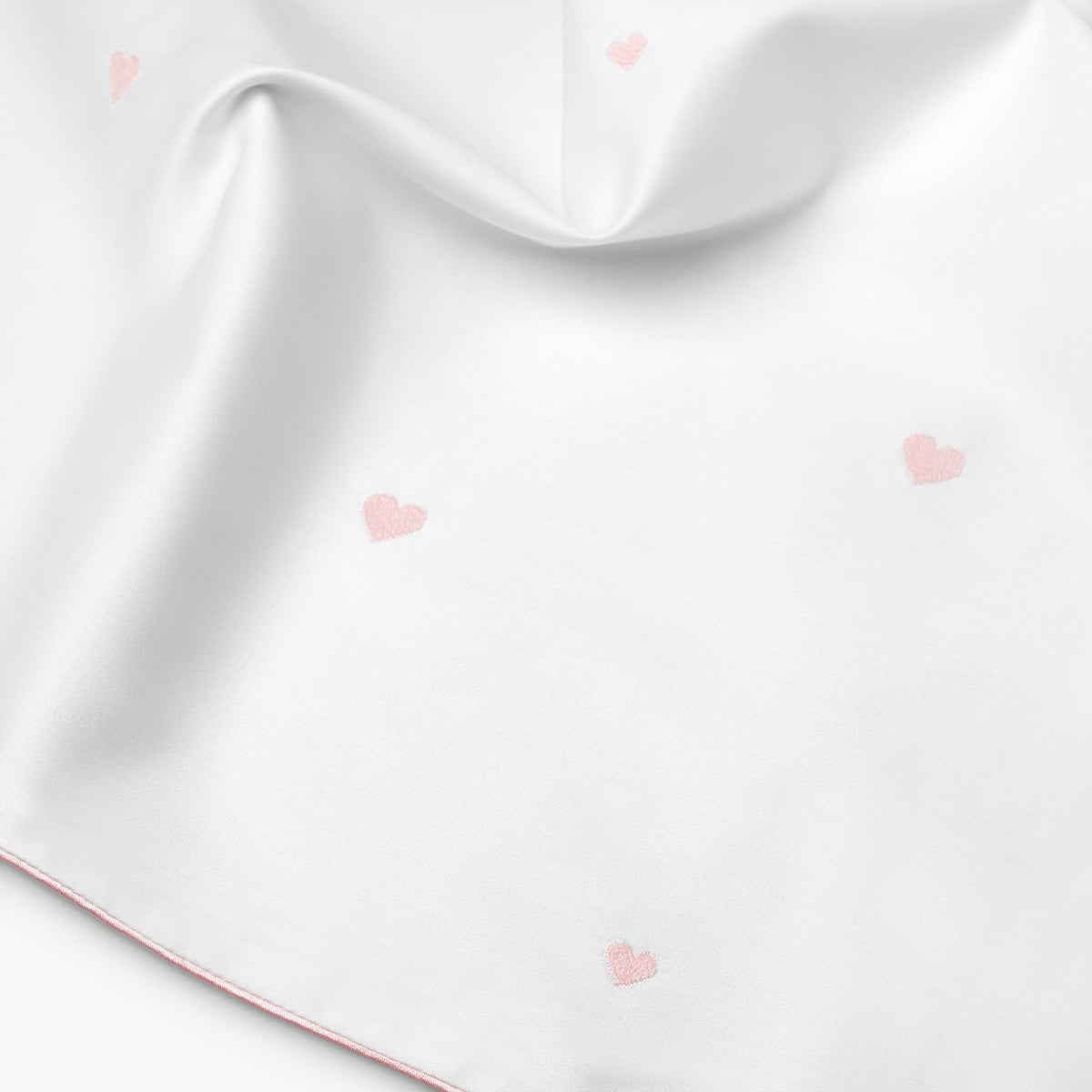 Embroidered Hearts Toddler Duvet - Pink