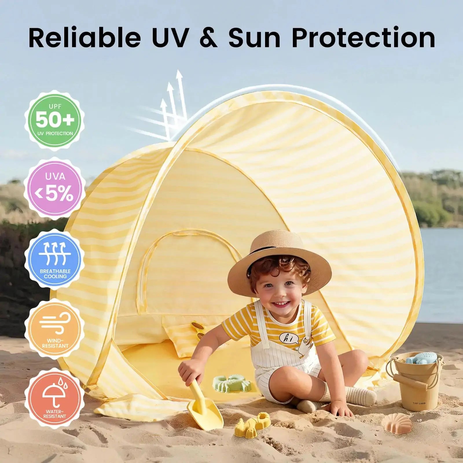 ® One-stop Beach Toy & Tent Set