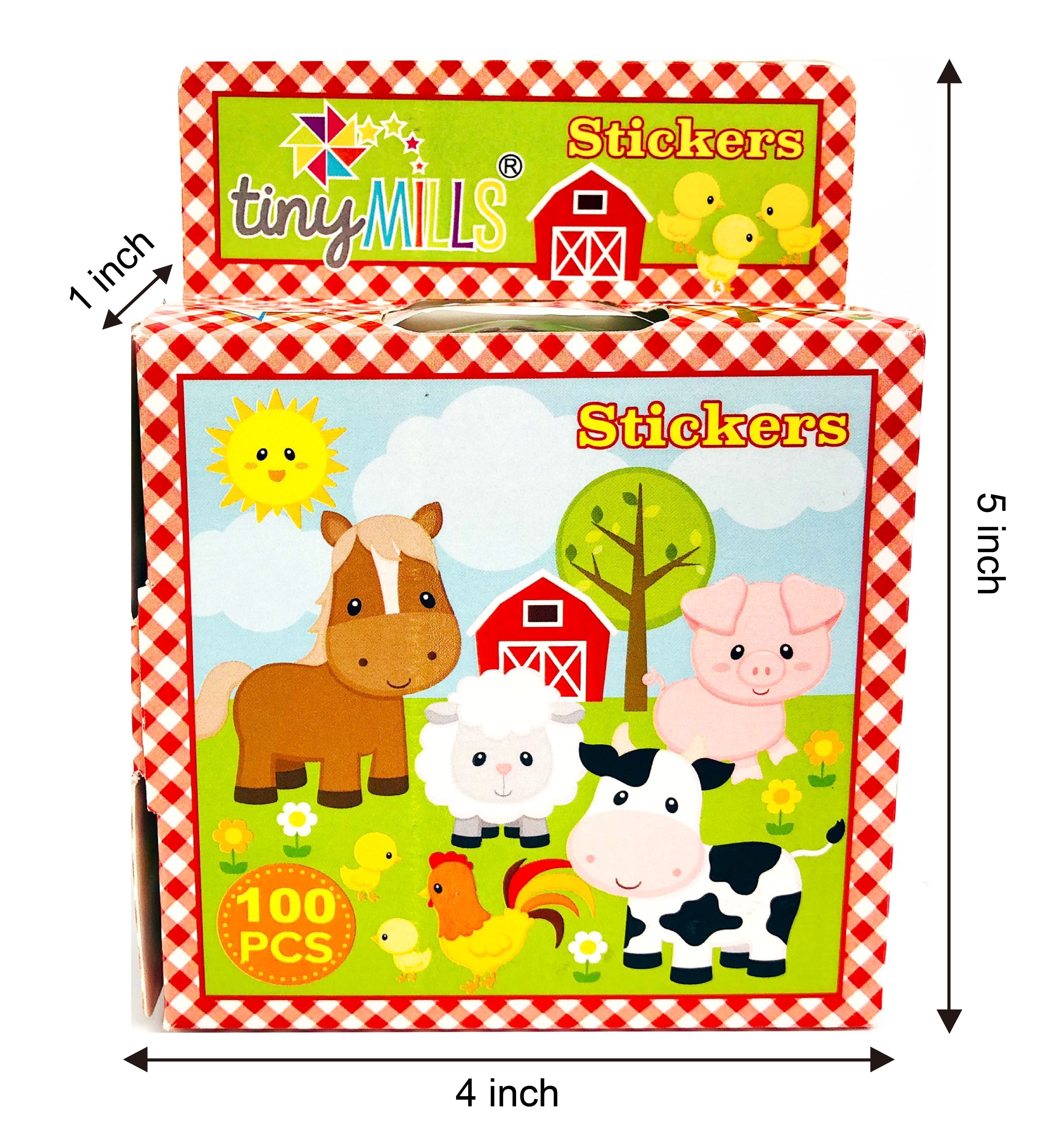 Farm Animals Barnyard Stickers 100 Stickers/dispenser, Pack Of 1 Or 6 Or 12 Dispensers