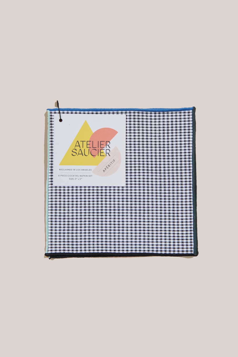 Retro Gingham Cocktail Napkins | Set Of 4