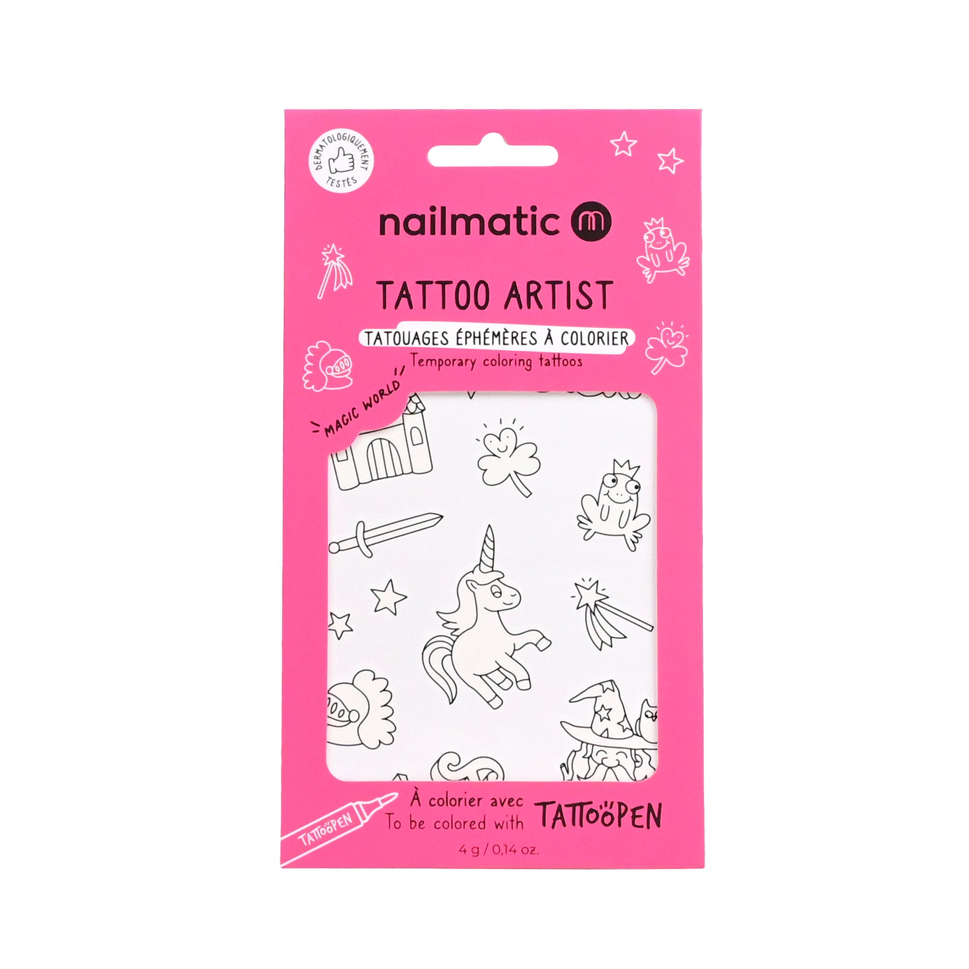 Temporary Coloring Tattoos - Magic World