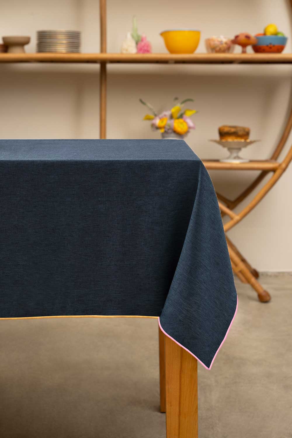 Rainbow Denim Tablecloth