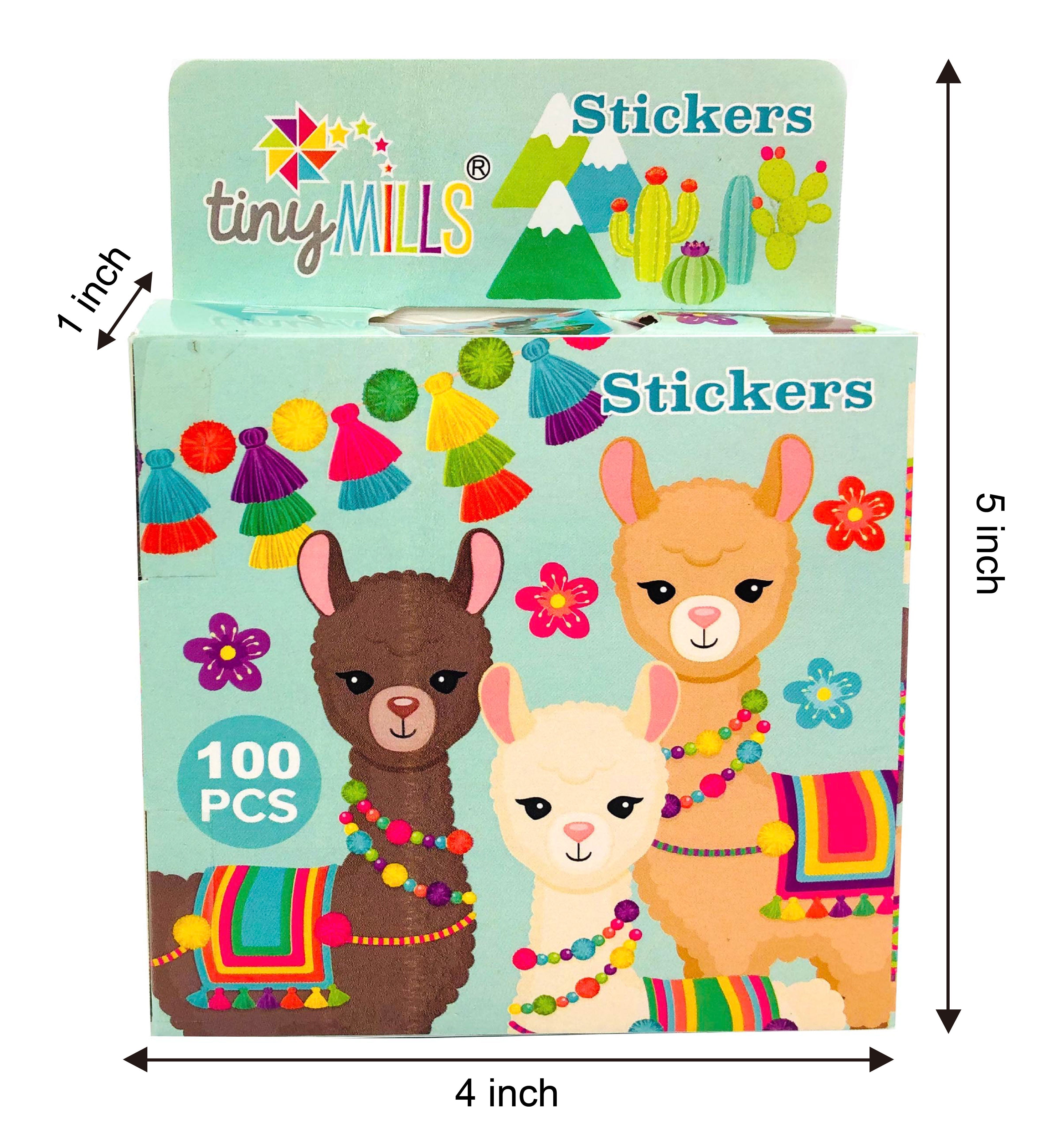 Llamas Alpacas Stickers 100 Stickers/dispenser, Pack Of 1, 6, Or 12 Dispensers