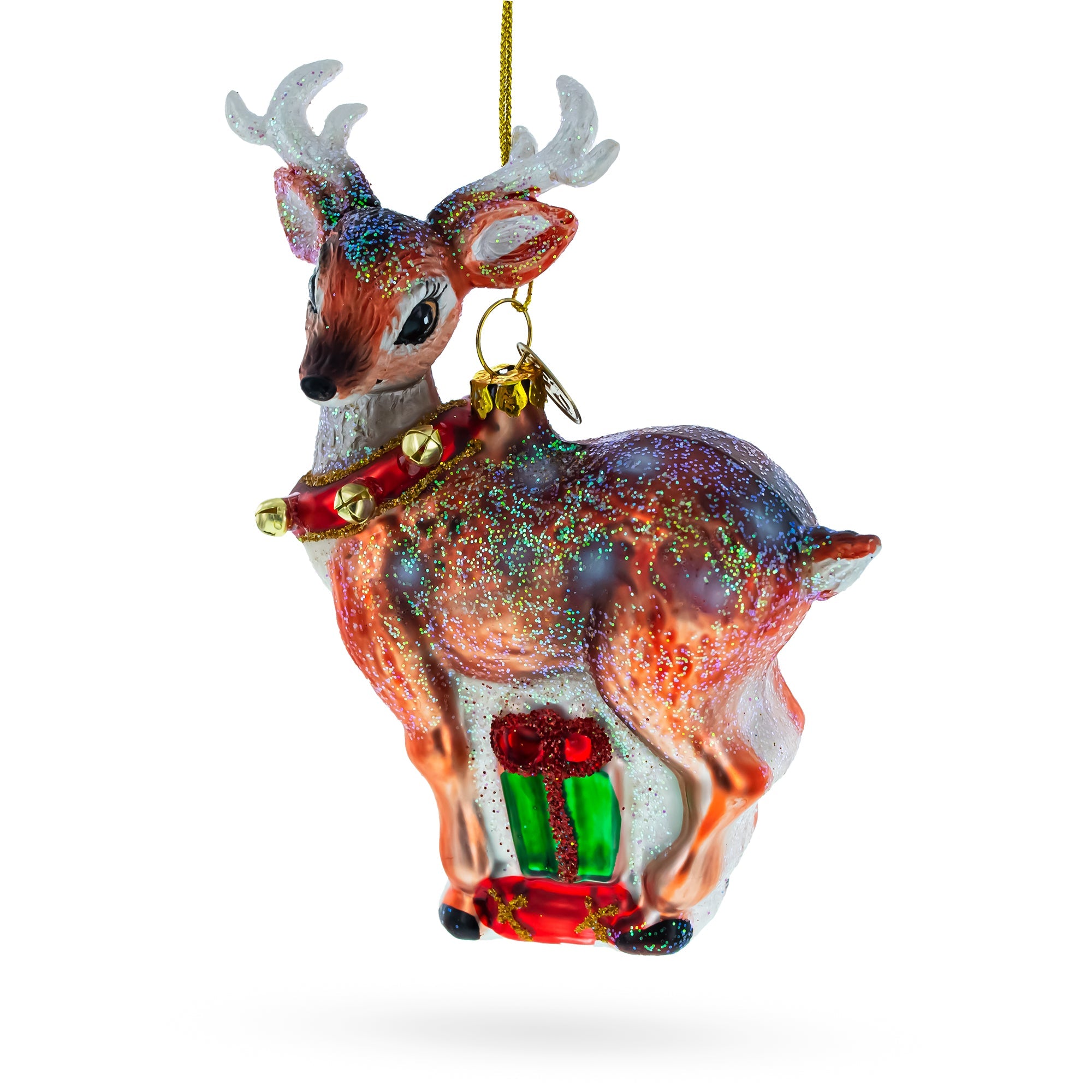 Enchanting Fawn: Baby Deer - Blown Glass Christmas Ornament