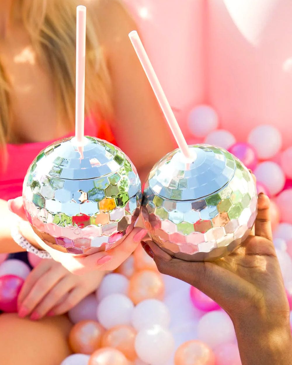 Disco Ball Sippers (set Of 6)