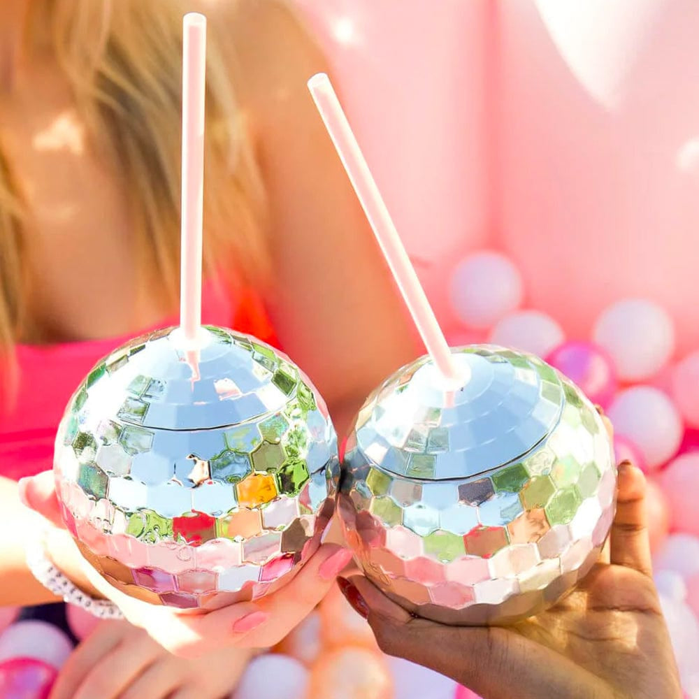 Disco Ball Sippers (set Of 6)