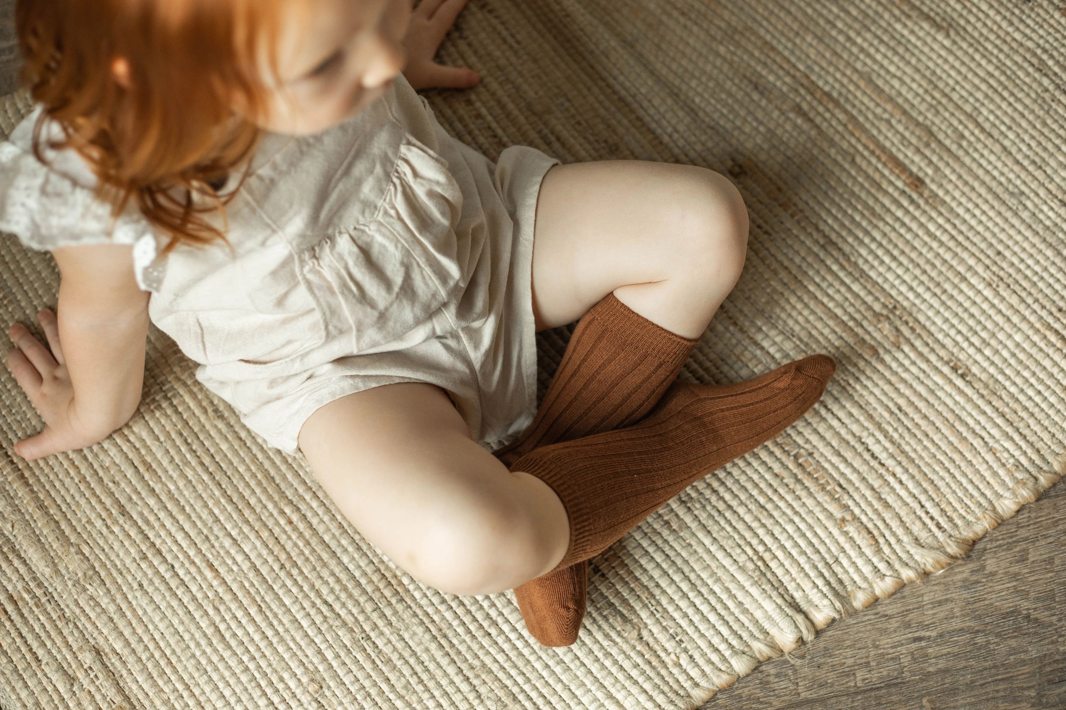 Back To School Brown-knee High Socks