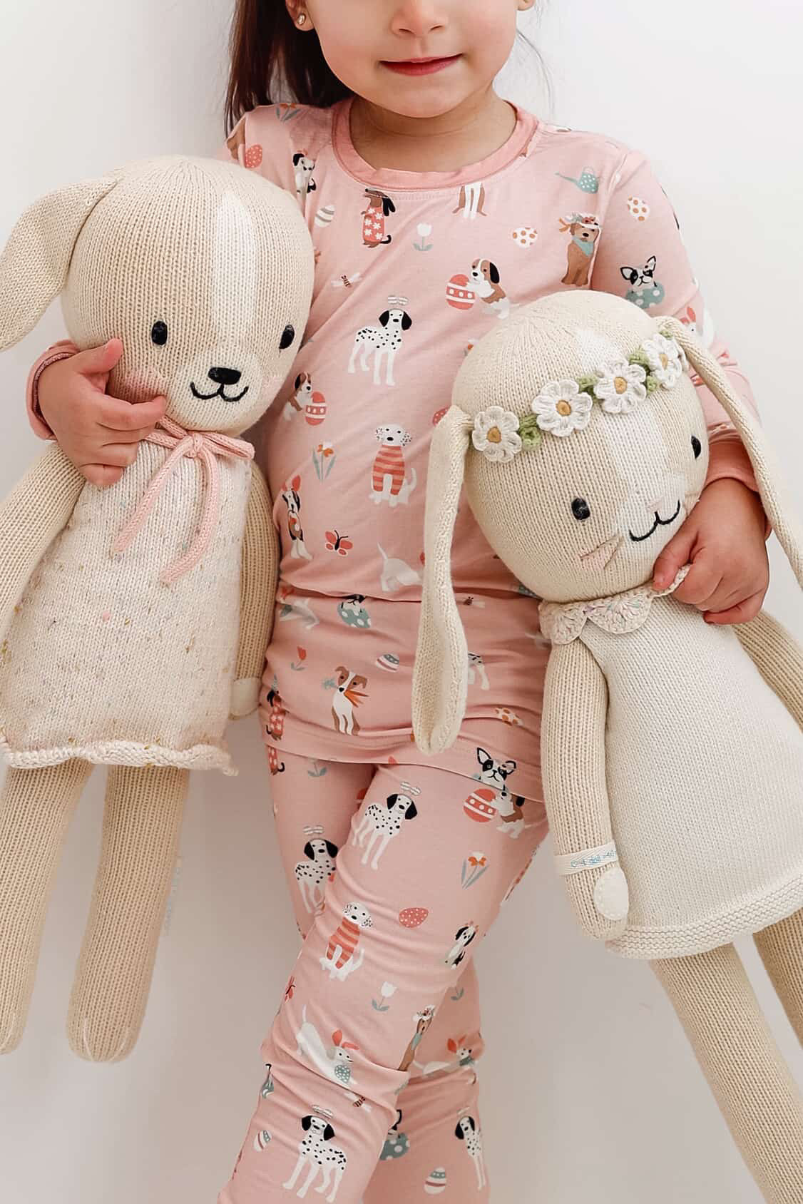 Puppy Egg Hunt (long Sleeve Pj) - Pink