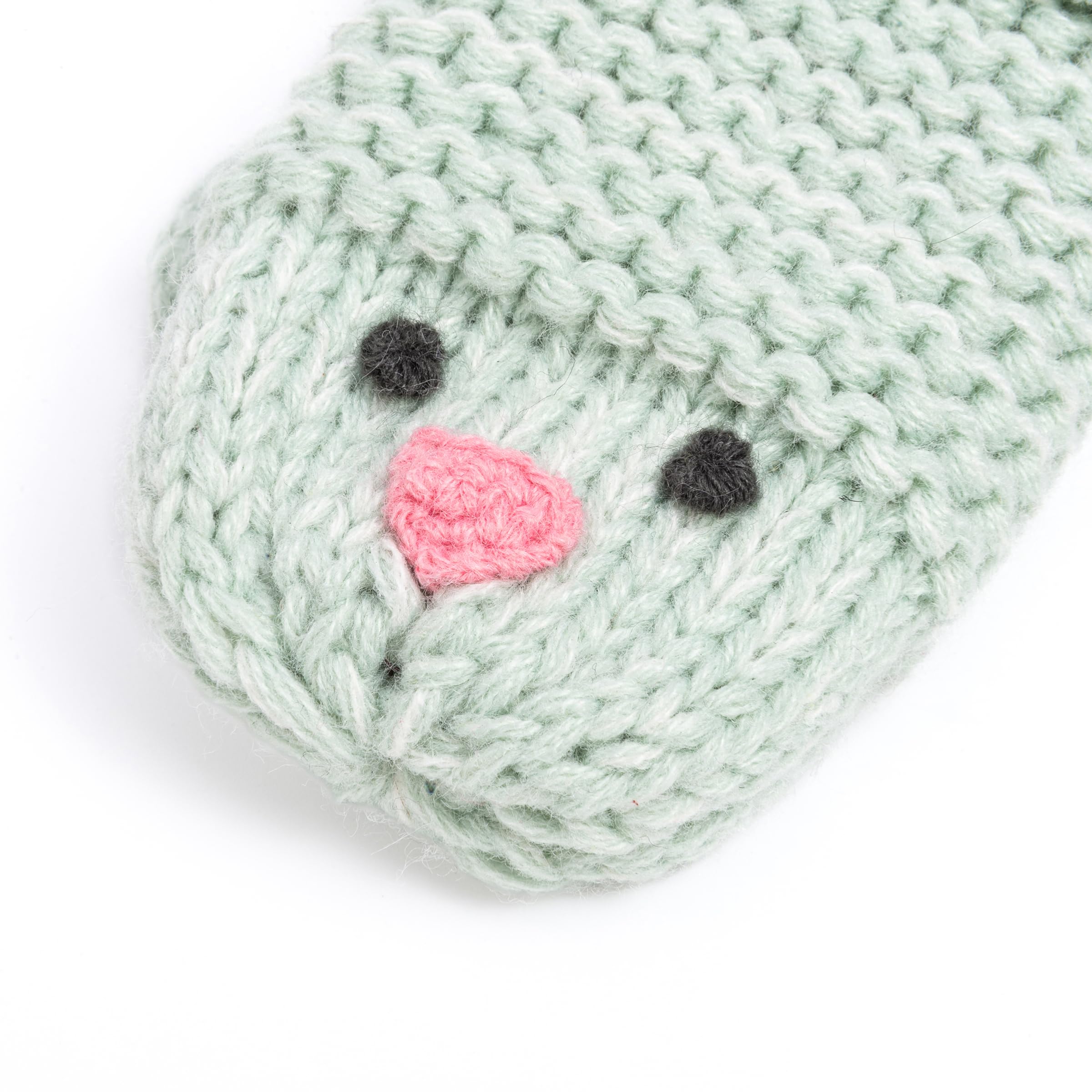 Knit Baby Chick Mittens With Cord-for Kids, Toddler Girls Age 1-6 Years, Cute Design