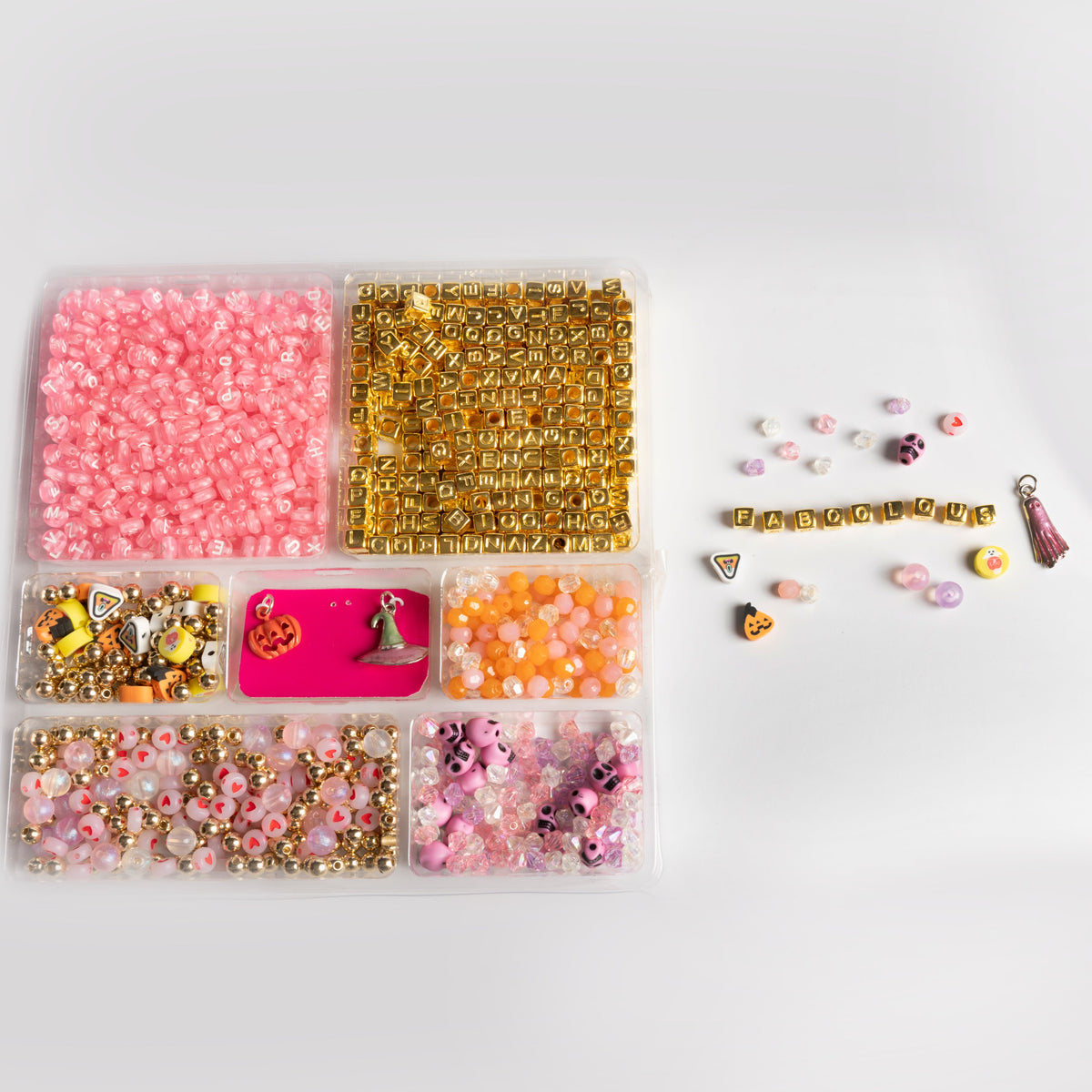 Halloween Bootique Box Pastel Pink Diy Beaded Jewelry Making Kit