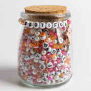 Pink Ghost Charm Neon Pink Beads Orange Pearl Beads Halloween Bracelet Making Diy Jar