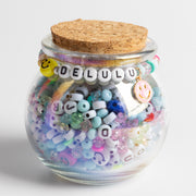 Delulu Rainbow Happy Face Pink Smiley Face Charm Diy Jar