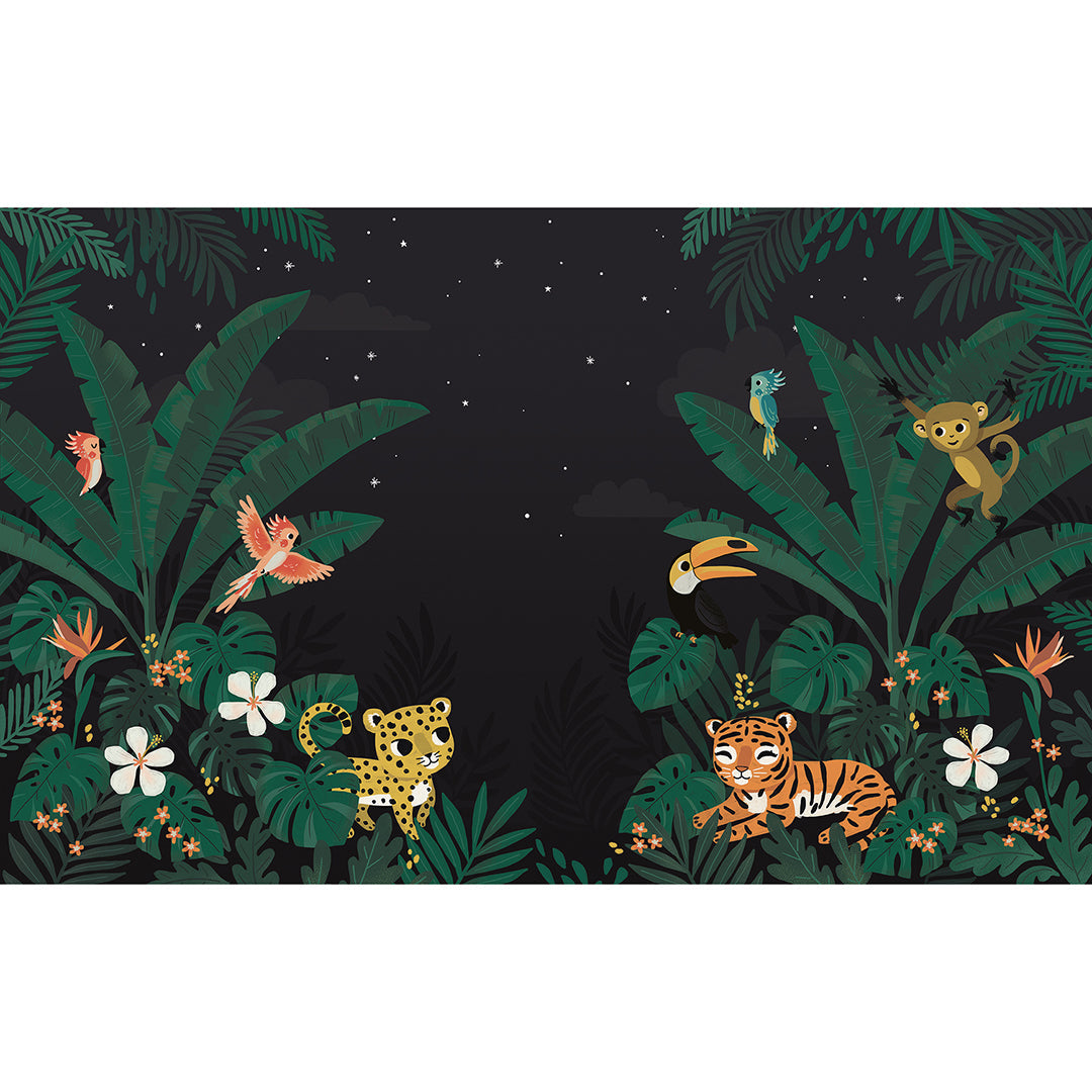 Jungle Night - Panoramic Wallpaper Sample, Jungle