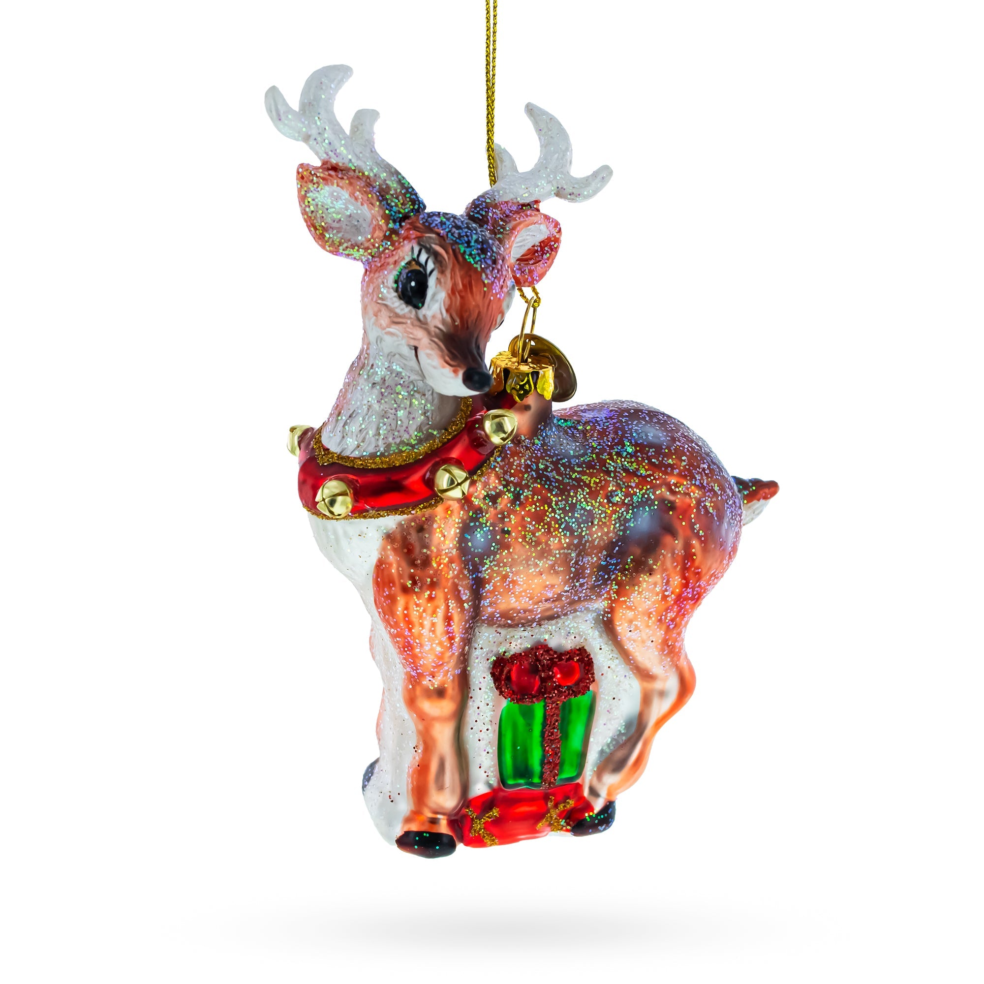 Enchanting Fawn: Baby Deer - Blown Glass Christmas Ornament