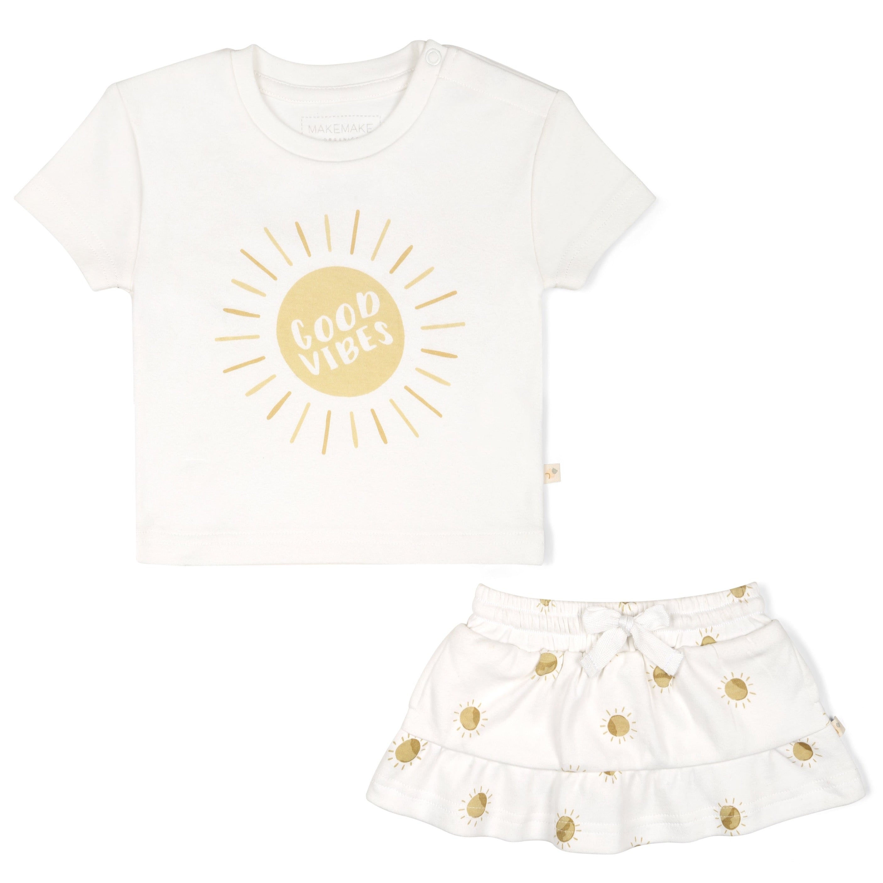 Boxy Tee And Skort Set - Sunshine