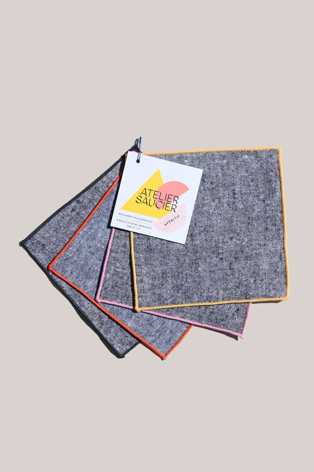 Rainbow Chambray Cocktail Napkins | Set Of 4