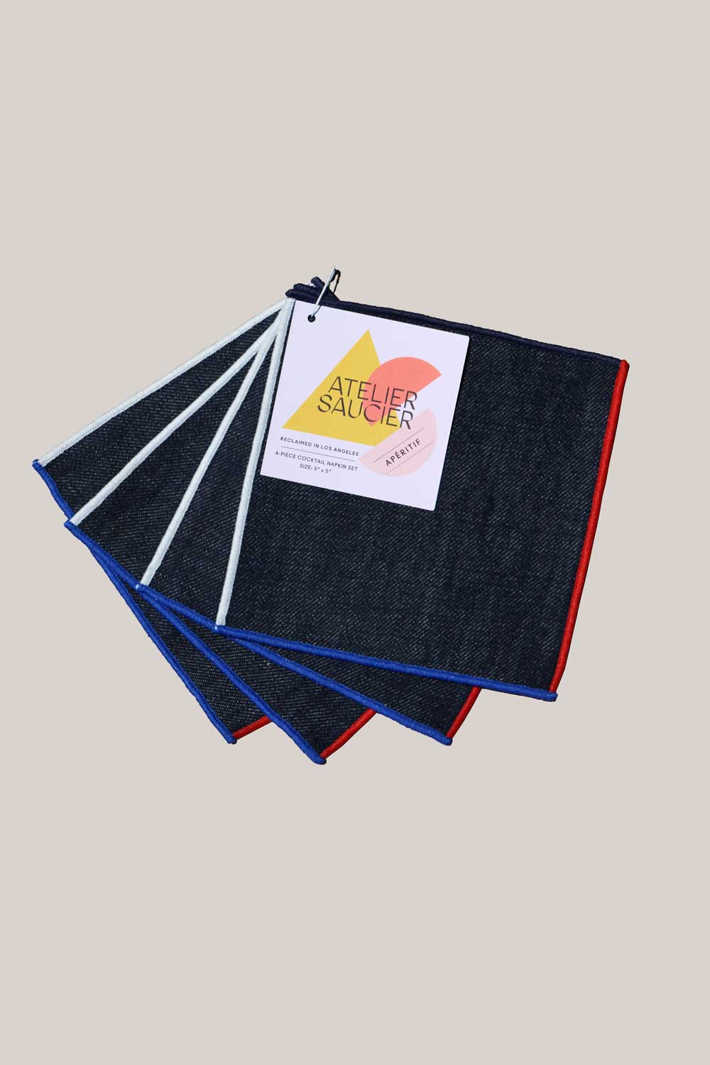 The Red, White + Blue Cocktail Napkins | Set Of 4