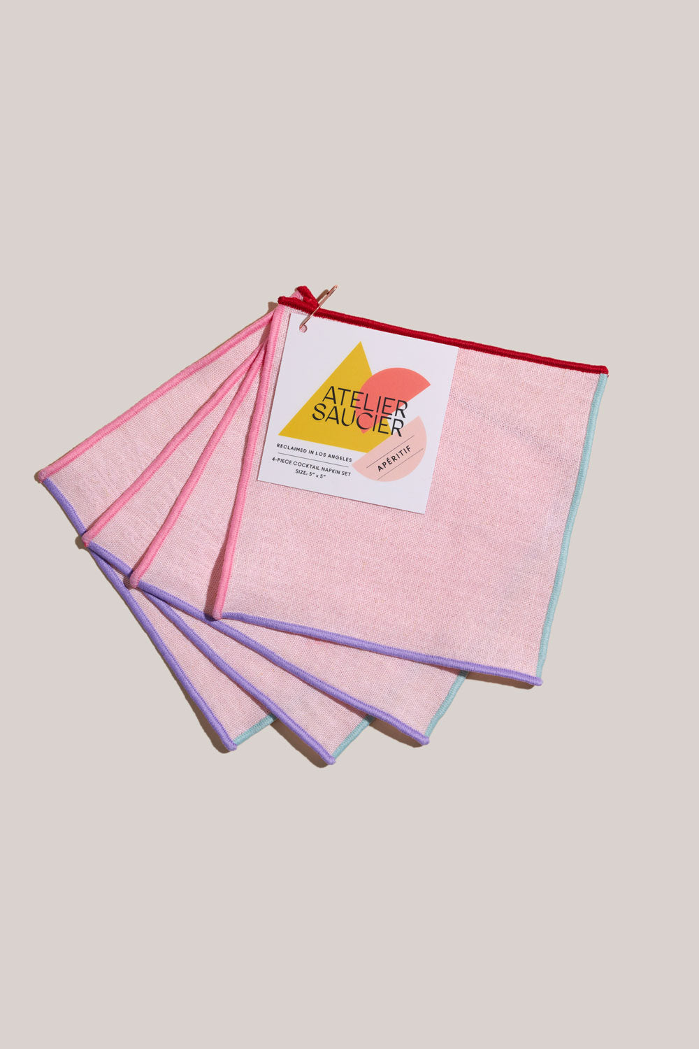 Candy Crush Linen Cocktail Napkins | Set Of 4