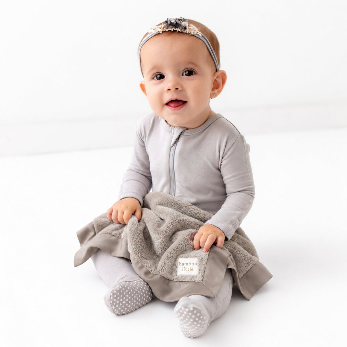 Gray Plush Security Blanket