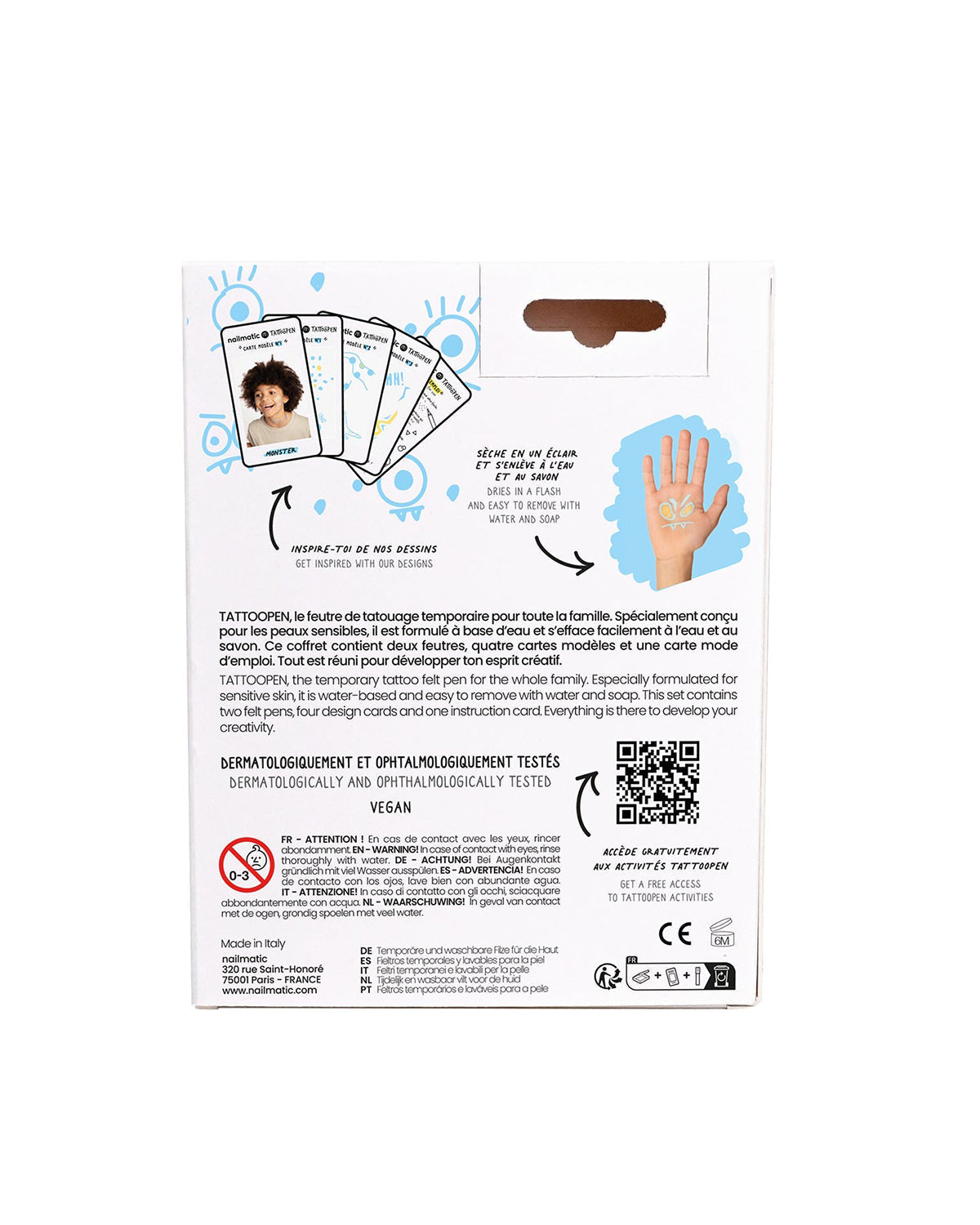 Tattoo Pen Set For Kids Monster