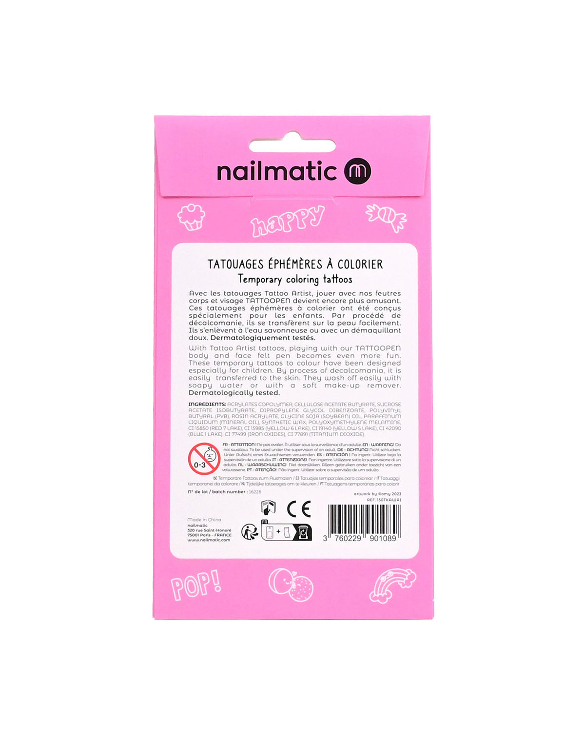 Temporary Tattoo For Kids Kawai