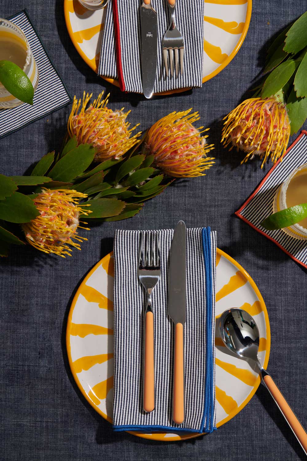 Rainbow Denim Tablecloth