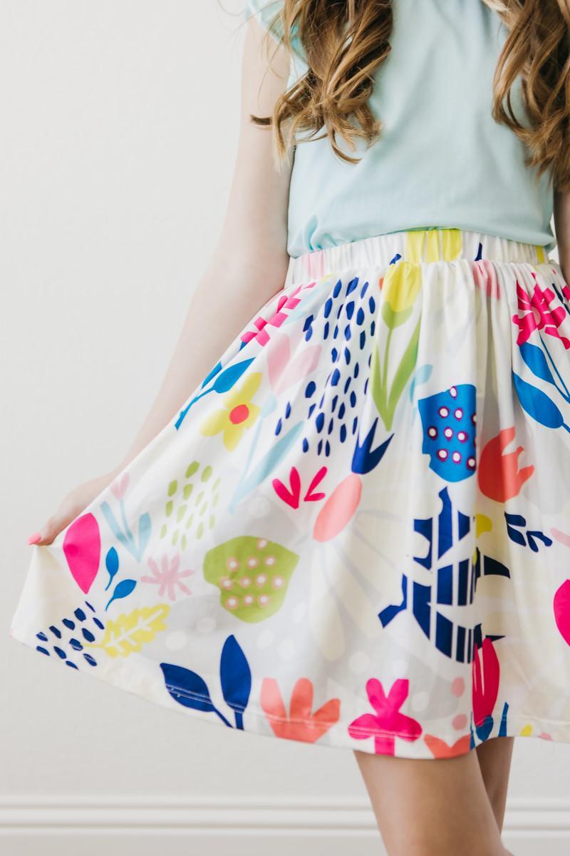 Sale Flower Market Twirl Skirt