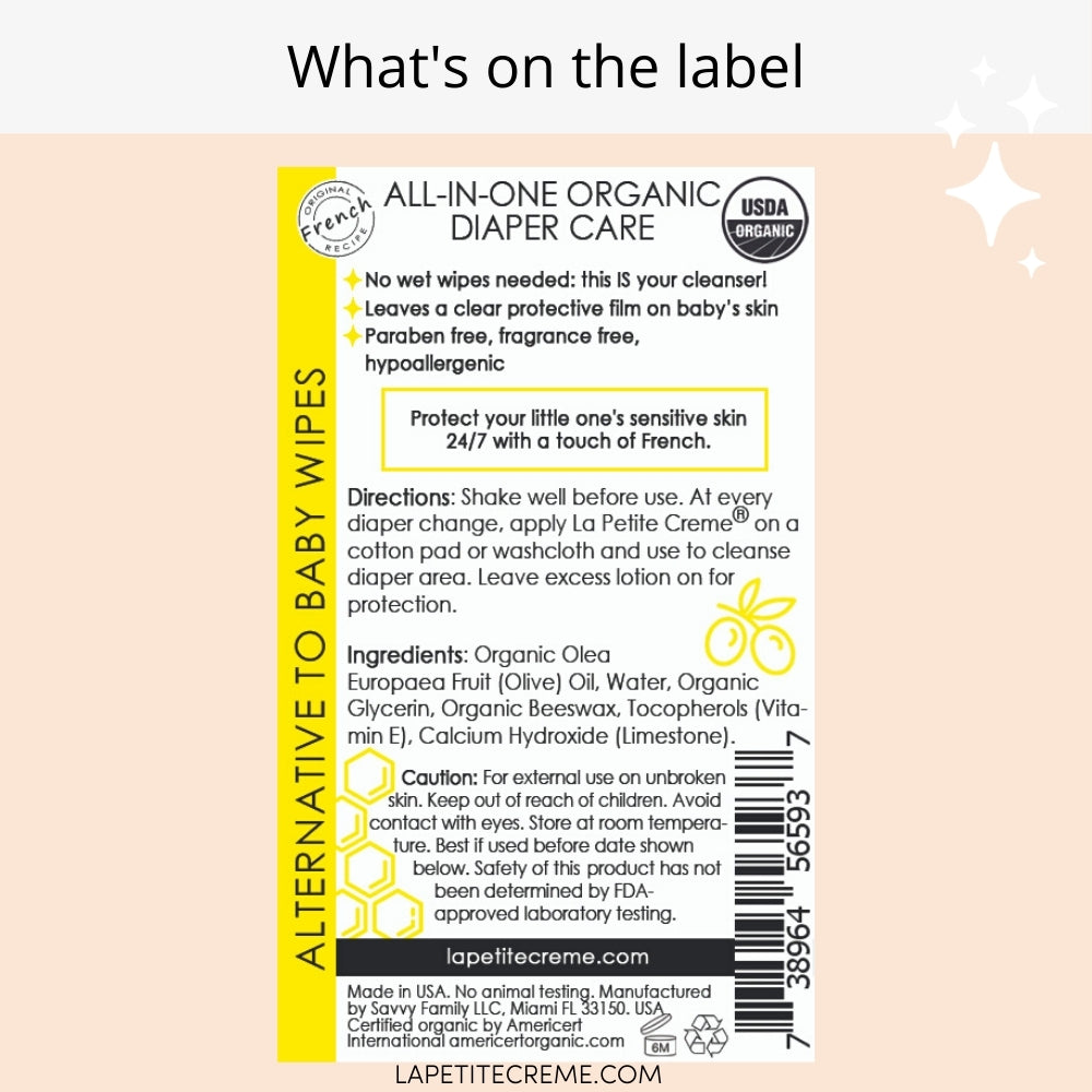 Organic Travel Size Diaper Lotion - 2 Oz