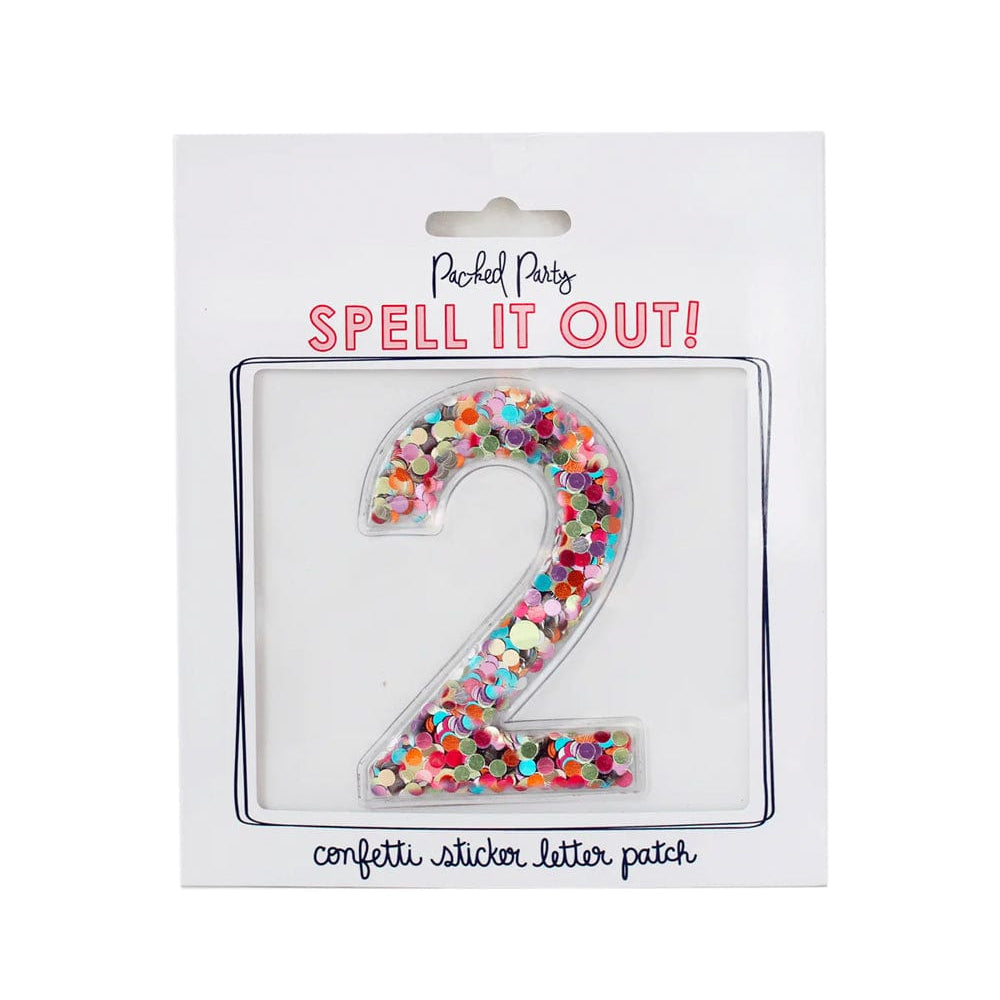 Confetti Number Stickers - Adhesive Patches