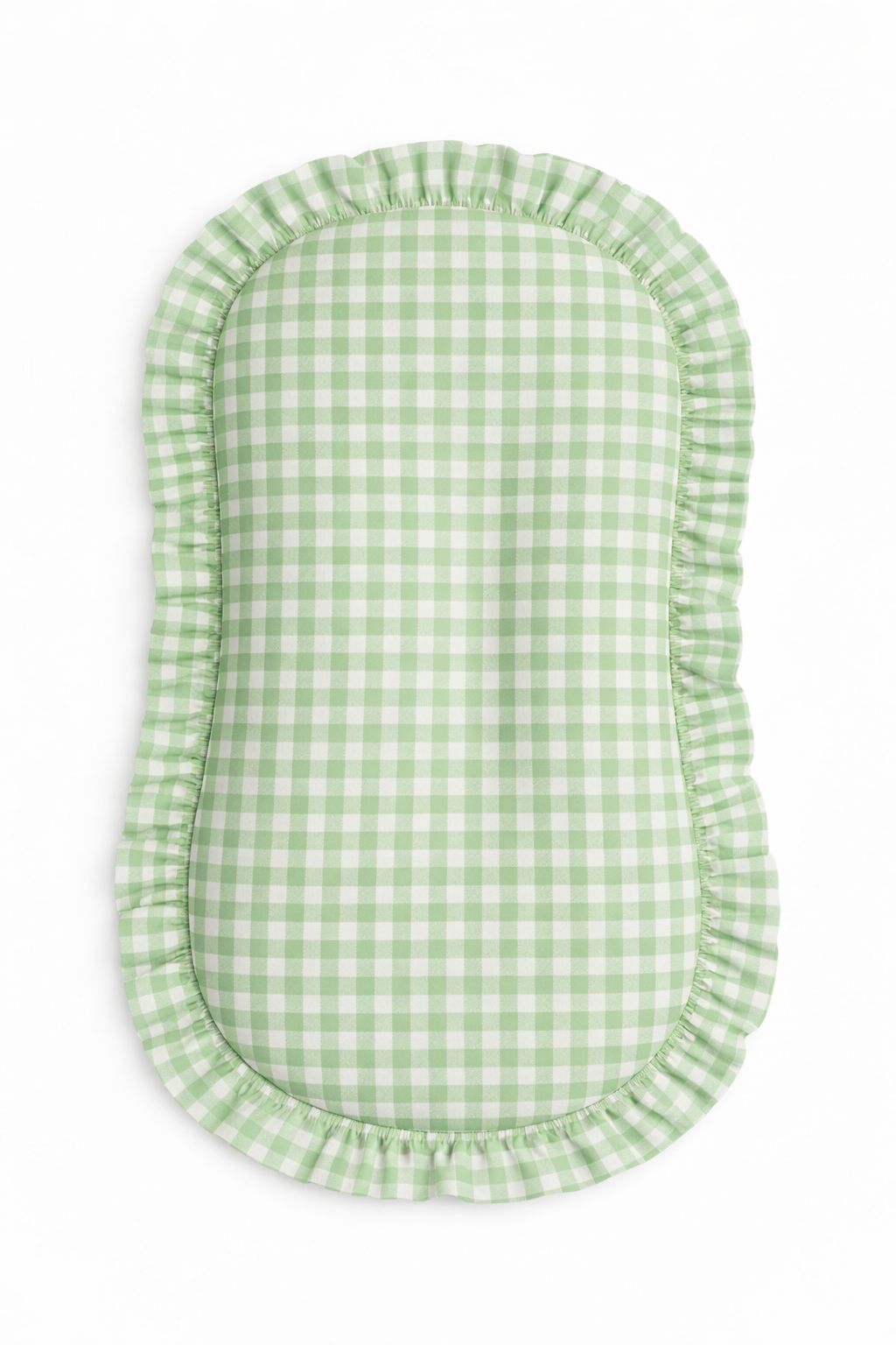 Green Gingham Ruffle Baby Lounger Cover (Ships June 8)