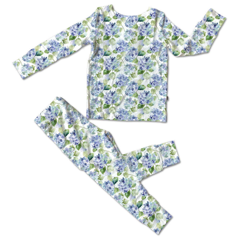 Charleston Hydrangea Bamboo 2-piece Long Sleeve Set (pre-order)