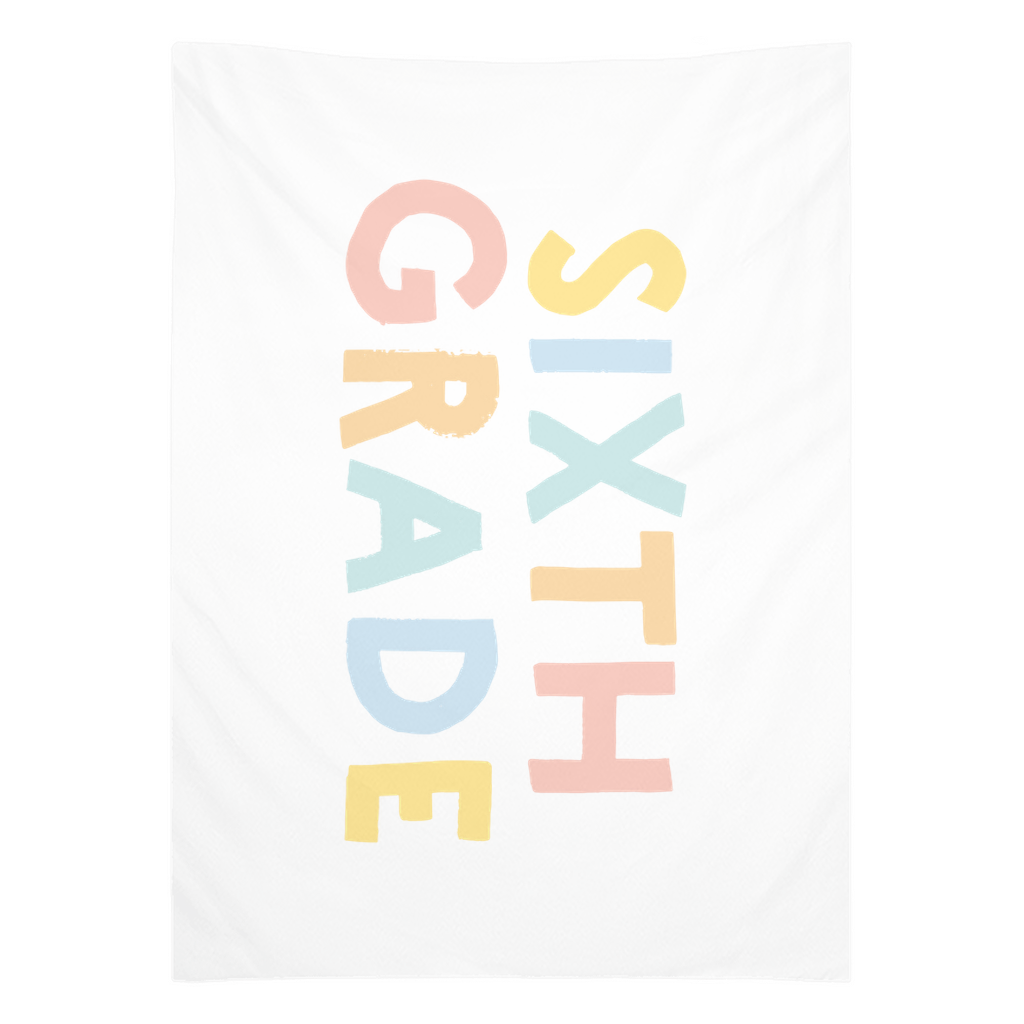 First Day Of Sixth Grade Tapestry, First Day Of School Banner