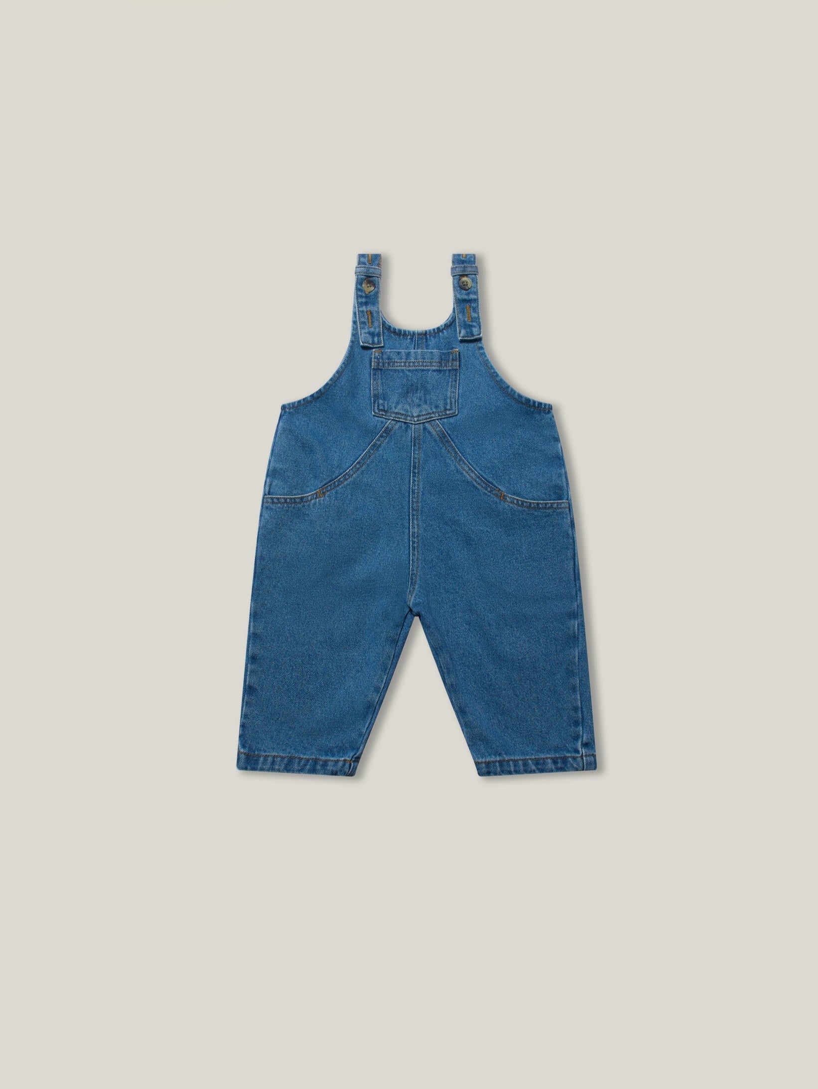 ロンパース・カバーオール The Simple Folk Oversized Denim Dungaree The Oversized Denim Dungaree | Organic Kids Overalls | The Simple Folk