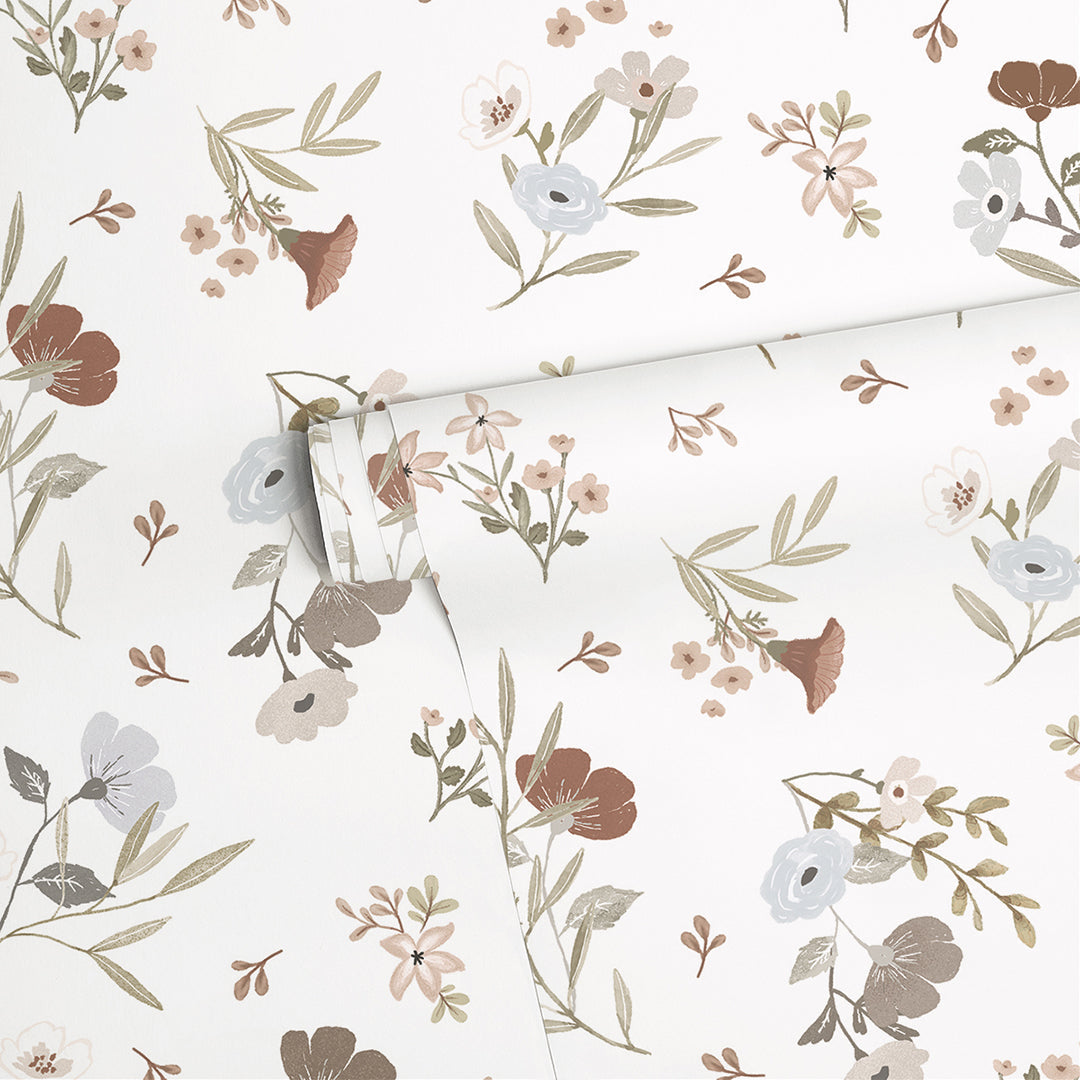 Lilydale - Children's Wallpaper - Soft And Delicate Floral Motif