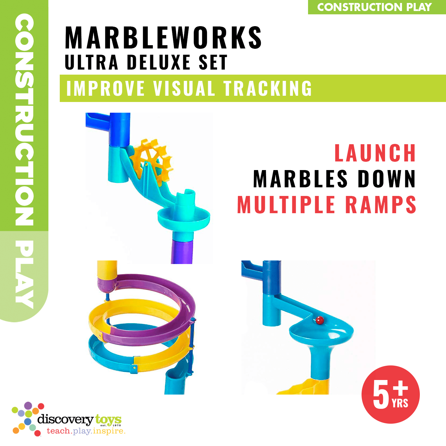 Marbleworks Ultra Grand Prix Set Racing Marble Run