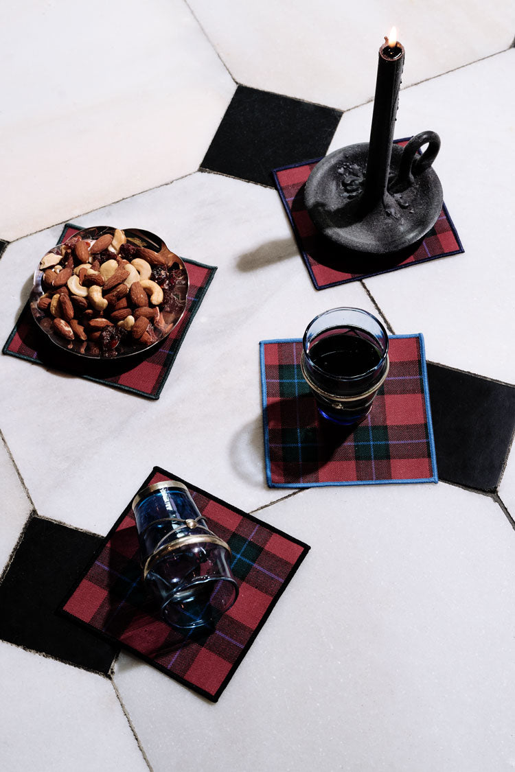 Jubilee Plaid Cocktail Napkins | Set Of 4