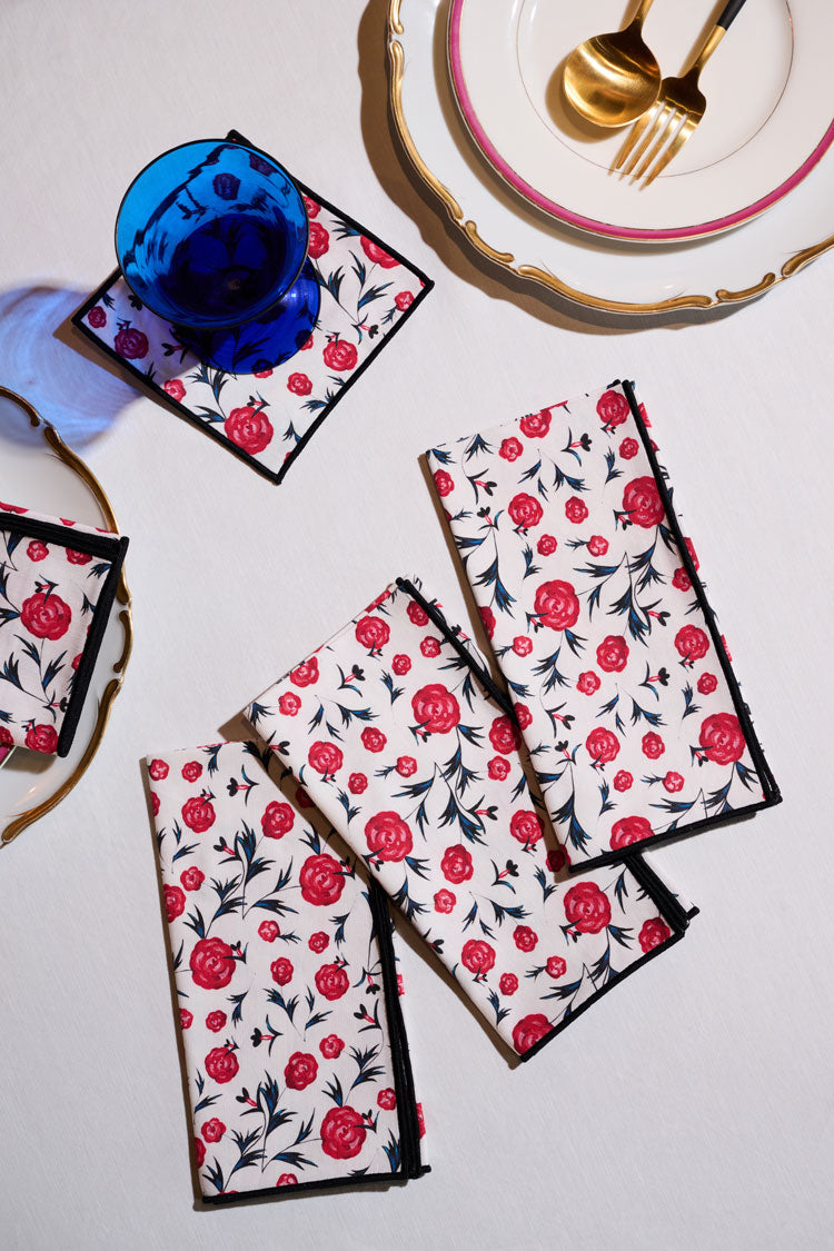 Rose Rouge Napkins | Set Of 4