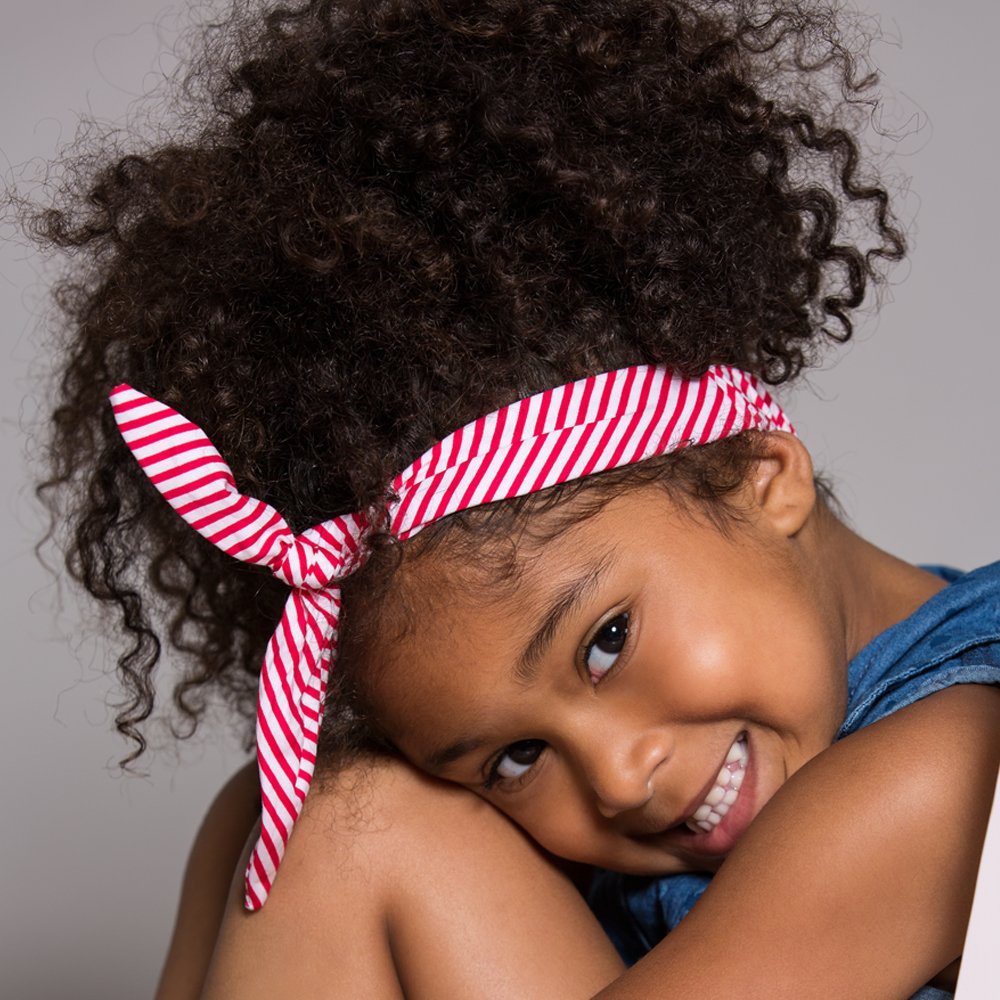 Little Girls Bow Stretchy Headwrap - Stylish, Fashionable Hairband For Girls Up To Age 8