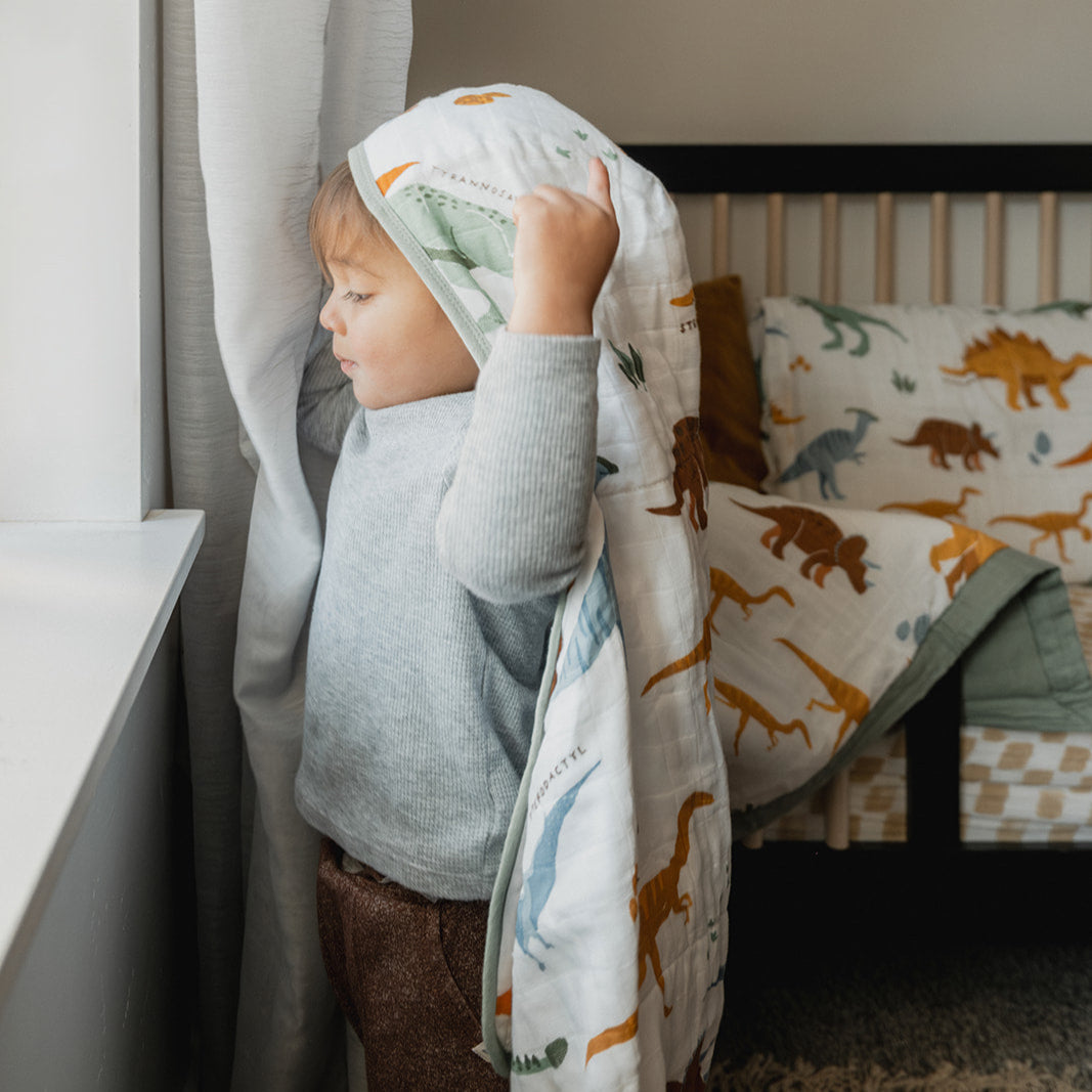 Toddler Hooded Towel - Dino Names